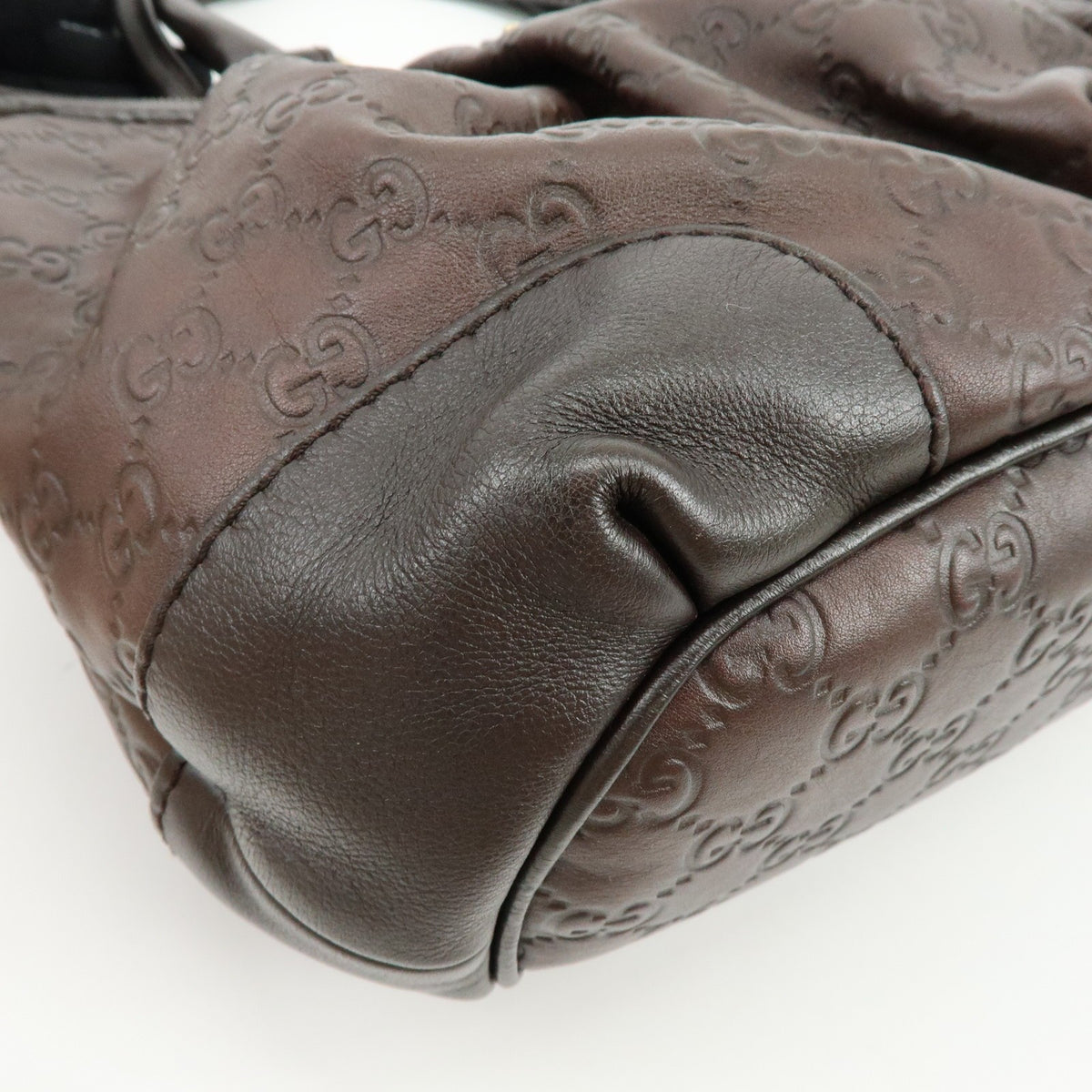 Gucci Sukey Top Handle Satchel Guccissima Leather Brown Leather Handbag (Pre-Owned)
