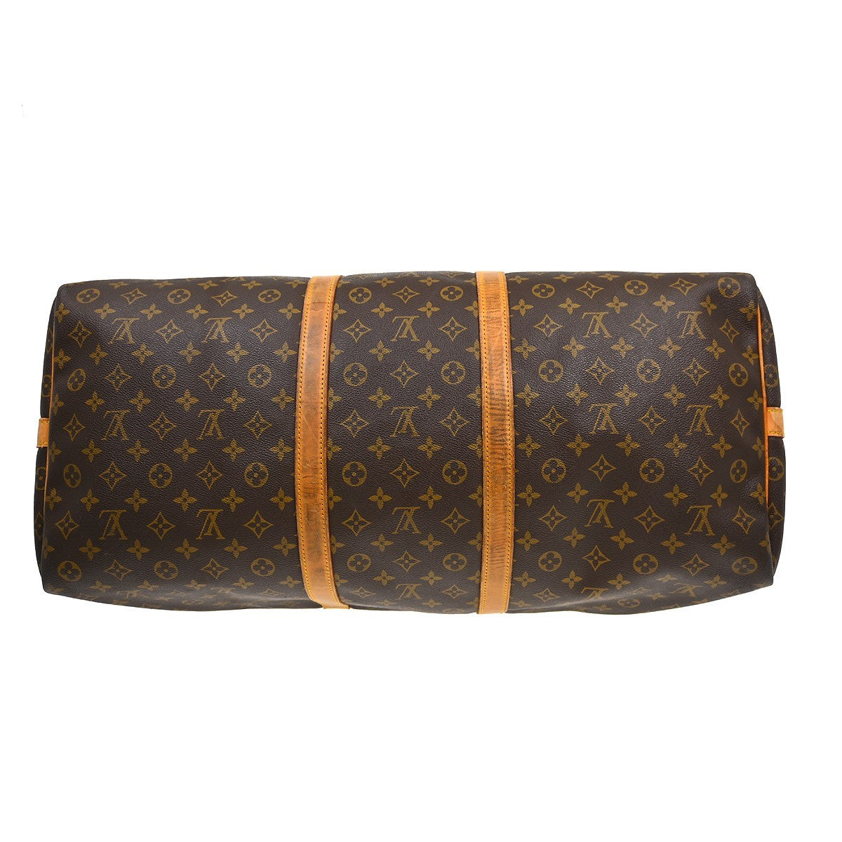 Louis Vuitton Keepall Bandoulière Monogram Brown Canvas Travel Bag Bag (Pre-Owned)