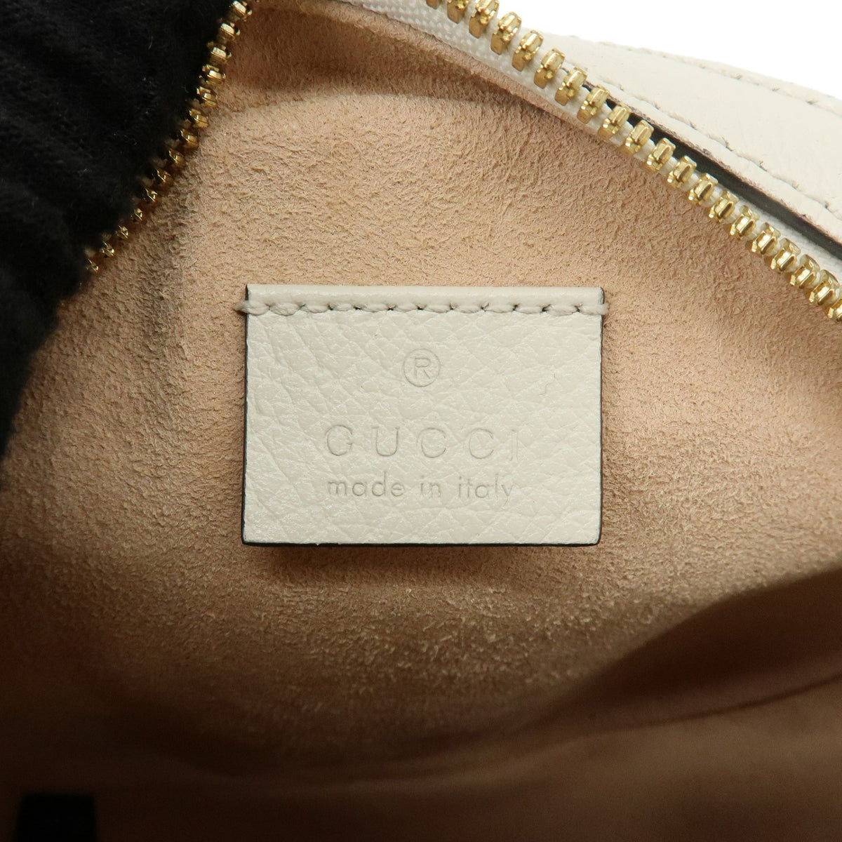 Gucci Ophidia Round Leather White Leather Shoulder Bag Bag (Pre-Owned)