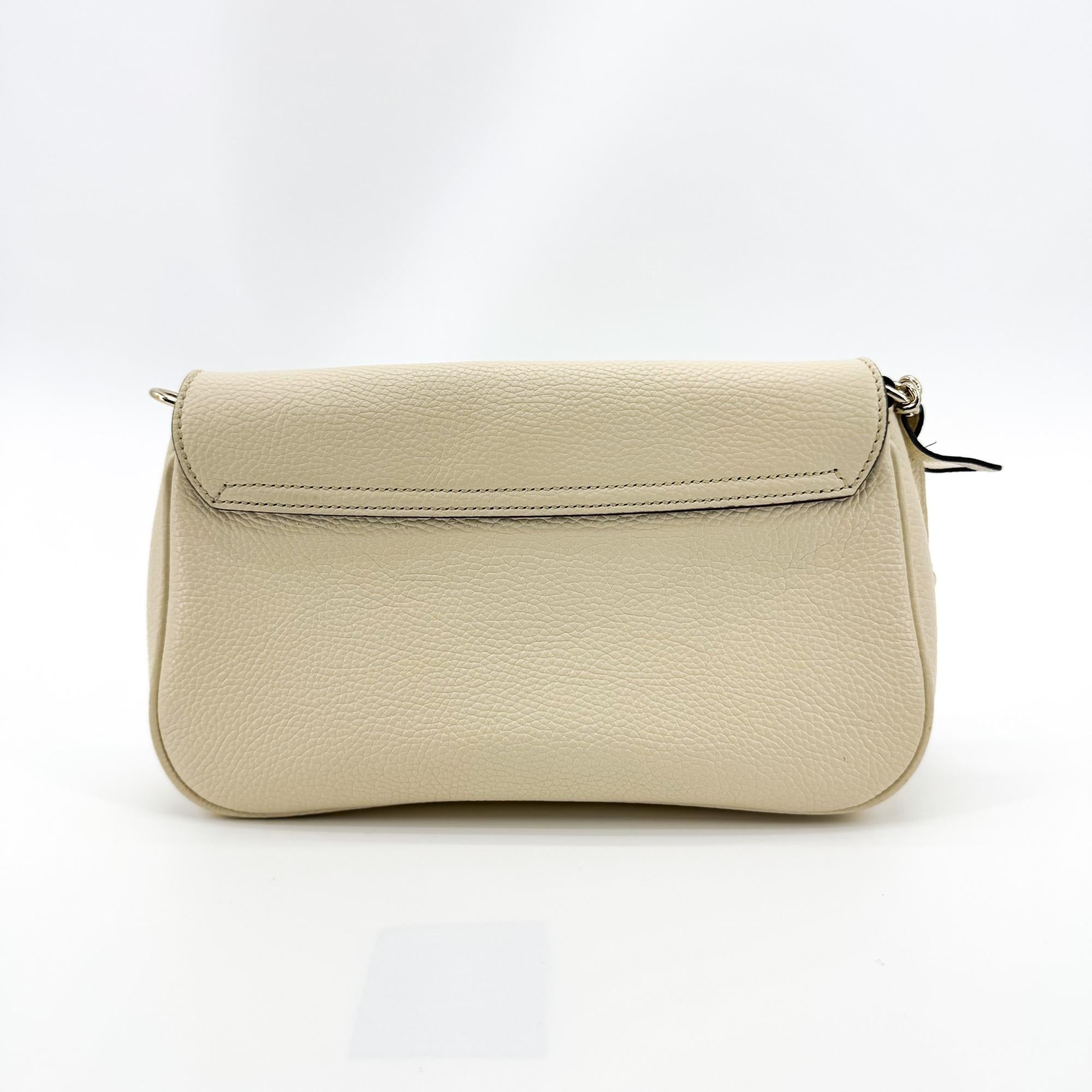 Gucci Soho Chain Leather Beige Leather Shoulder Bag Bag (Pre-Owned)