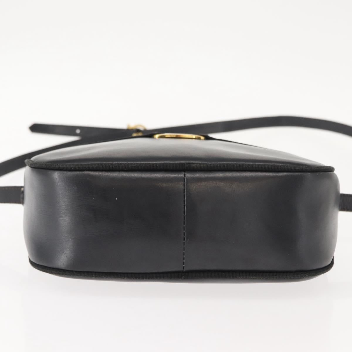 Salvatore Ferragamo Vala Leather Black Leather Shoulder Bag Bag (Pre-Owned)