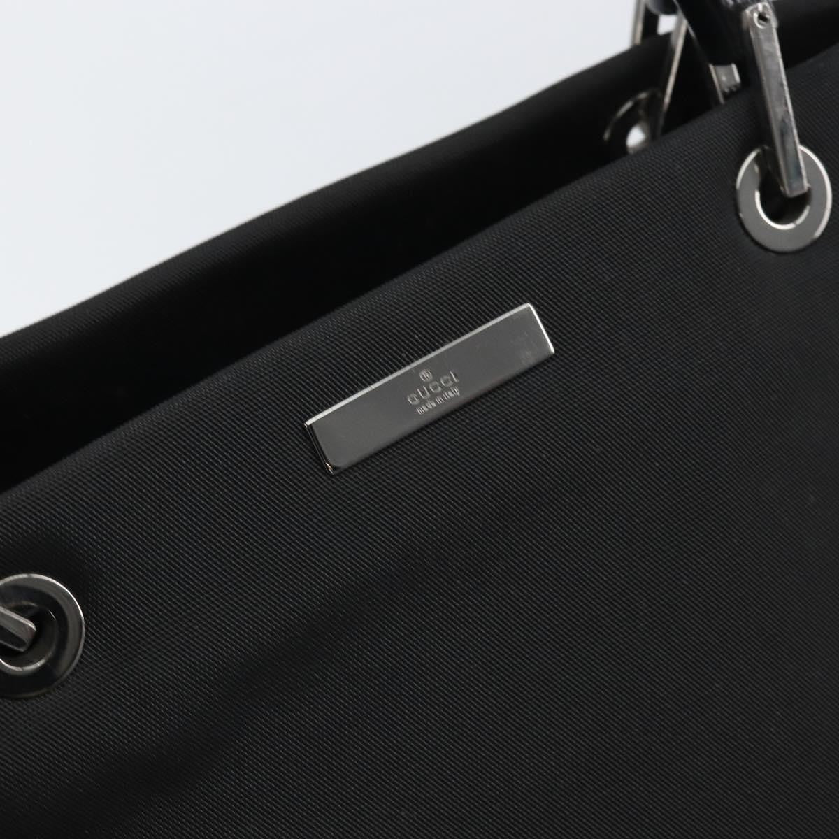 Gucci Bamboo Nylon Black Nylon Tote Bag Bag (Pre-Owned)