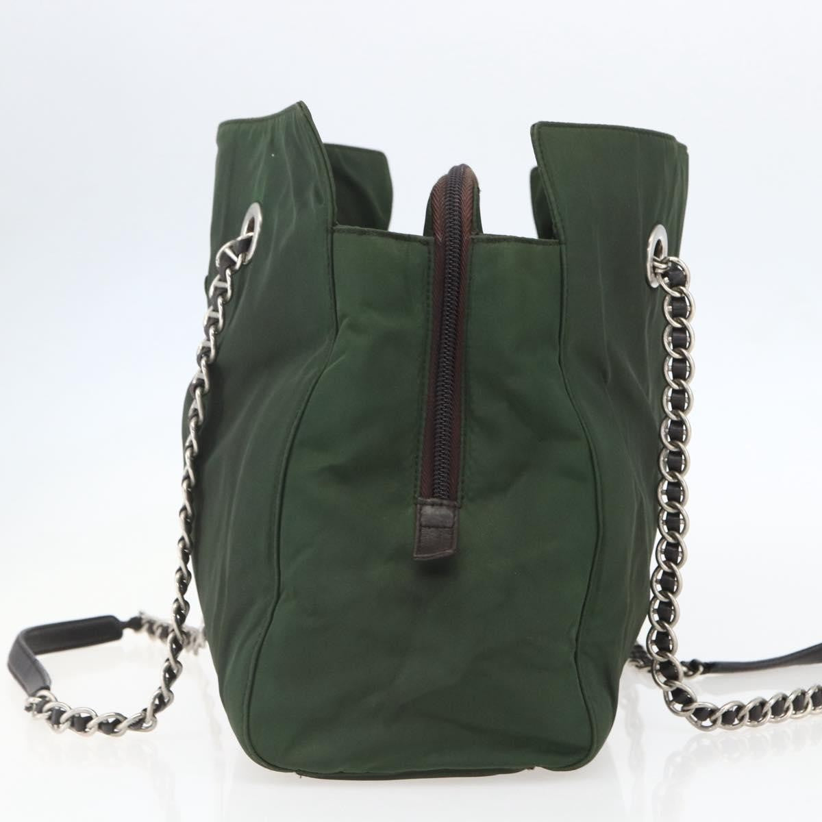 Prada Re-Edition 1995 Chain Quilted Re-Nylon Khaki Nylon Tote Bag Bag (Pre-Owned)