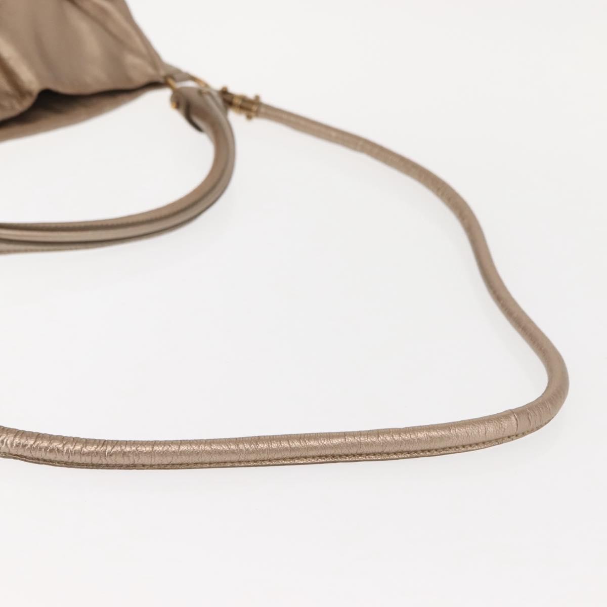 Salvatore Ferragamo Miss Vara Hobo Leather Gold Leather Handbag (Pre-Owned)