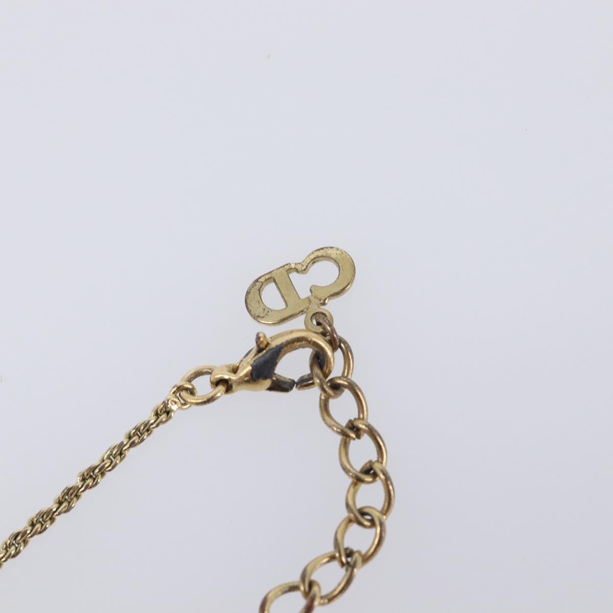 Christian Dior Vintage Cd Pendant Metal Gold Metal Necklace Jewelry (Pre-Owned)