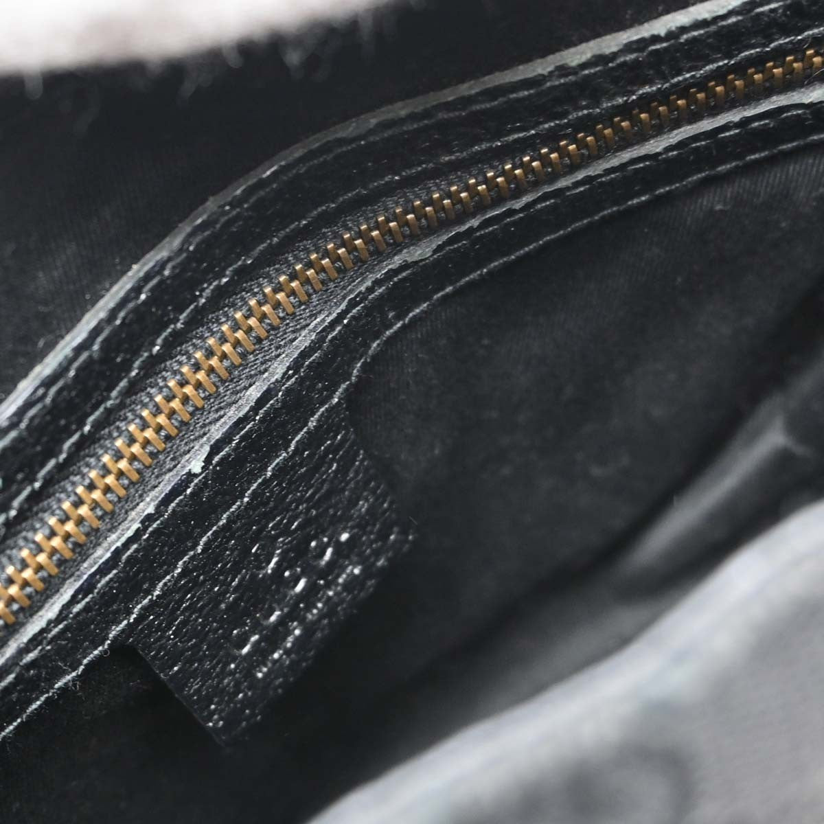 Gucci Piston Lock Jackie Hobo Gg Canvas Black Canvas Shoulder Bag Bag (Pre-Owned)