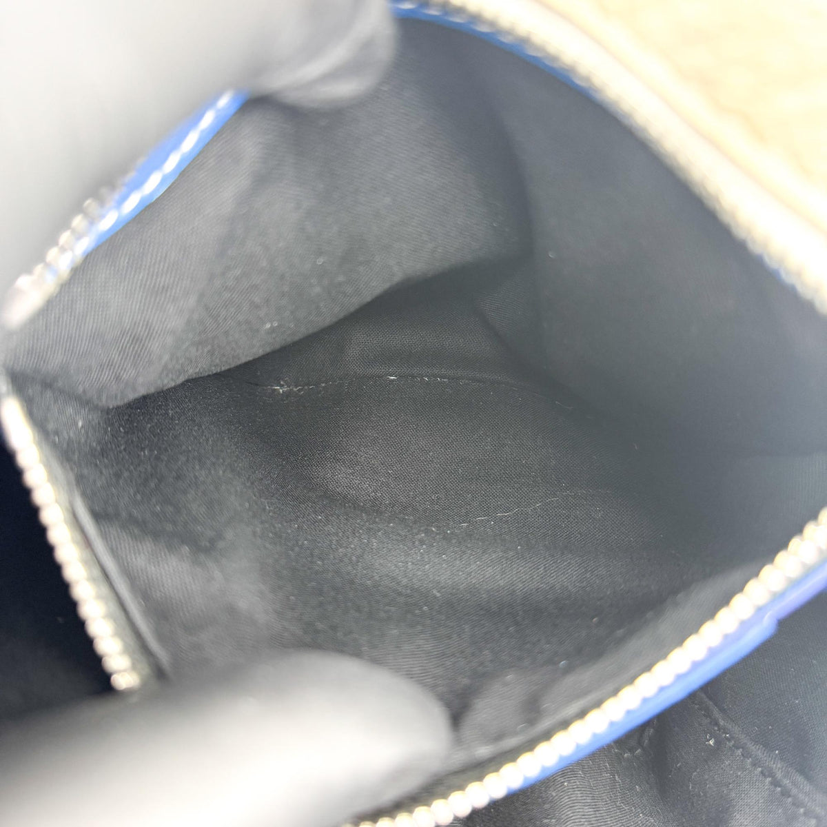 Balenciaga Bazar Striped Leather Blue Leather Tote Bag Bag (Pre-Owned)