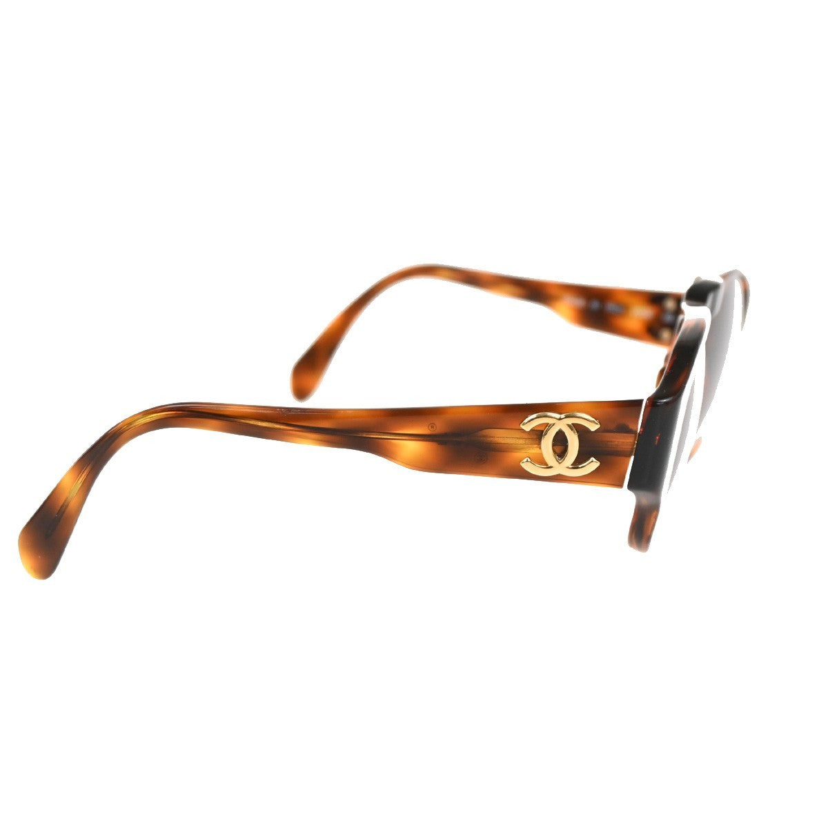 Chanel Logo Cc Plastic Brown Plastic Sunglasse Accessory (Pre-Owned)