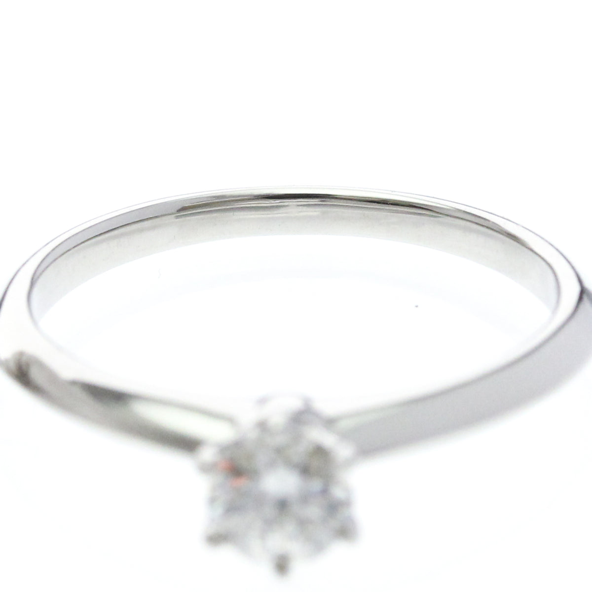 Tiffany & Co. Tiffany Setting Solitaire Platinum With Rbc Diamond G/Vvs2 Silver Platinum Ring Jewelry (Pre-Owned)