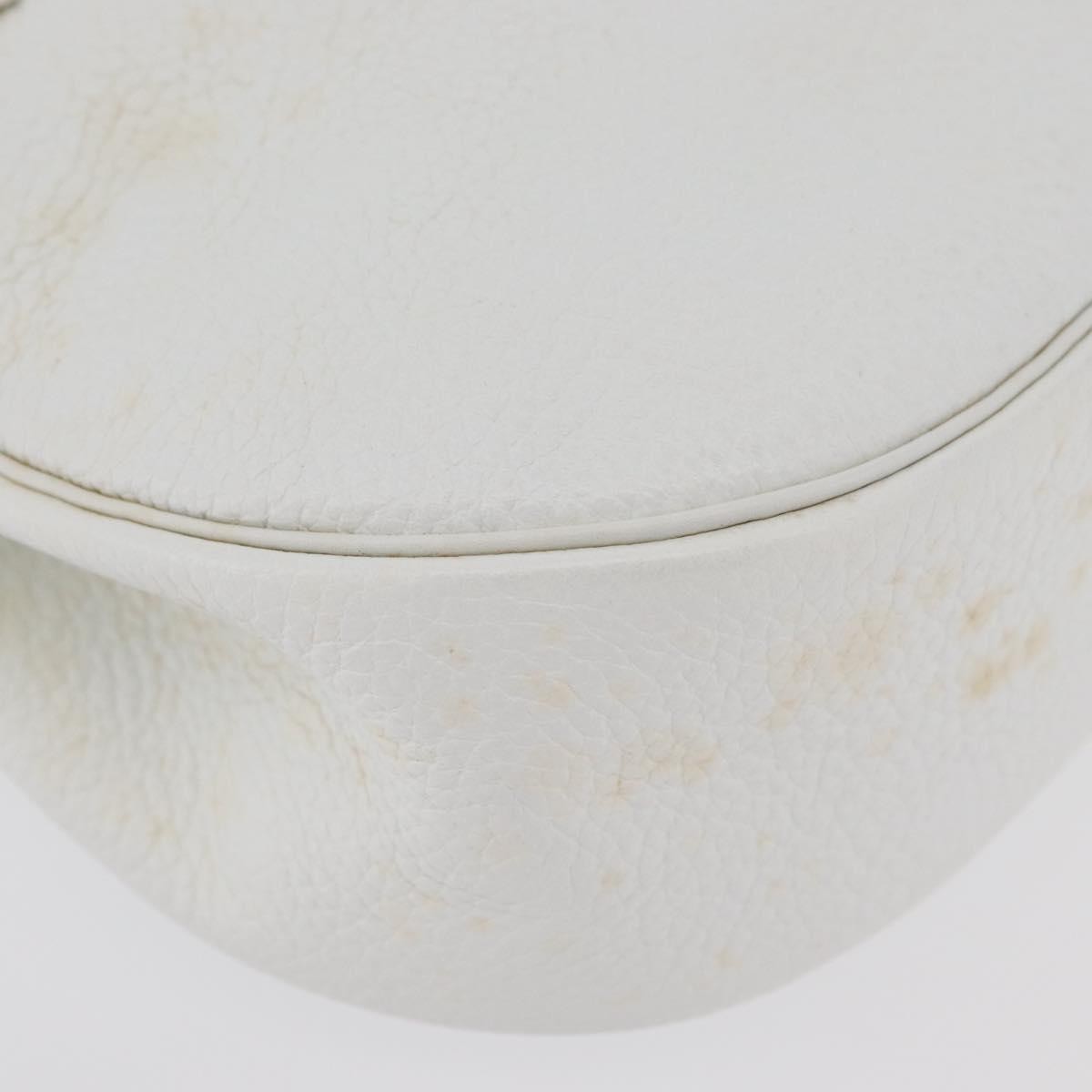 Christian Dior Vintage Leather White_Gold Leather Shoulder Bag Bag (Pre-Owned)