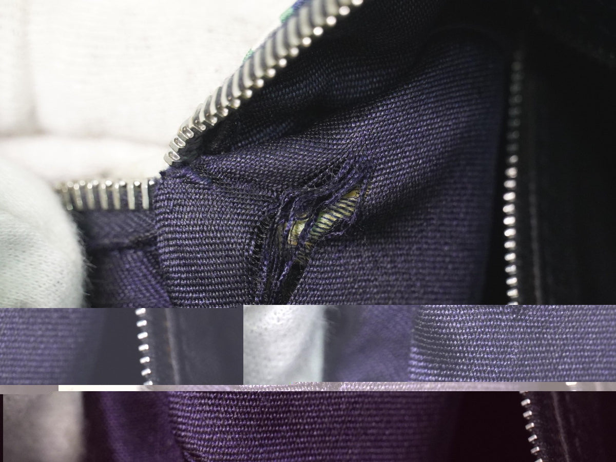 Fendi Mamma Baguette Zucca Jacquard Velvet Multicolour Canvas Shoulder Bag Bag (Pre-Owned)