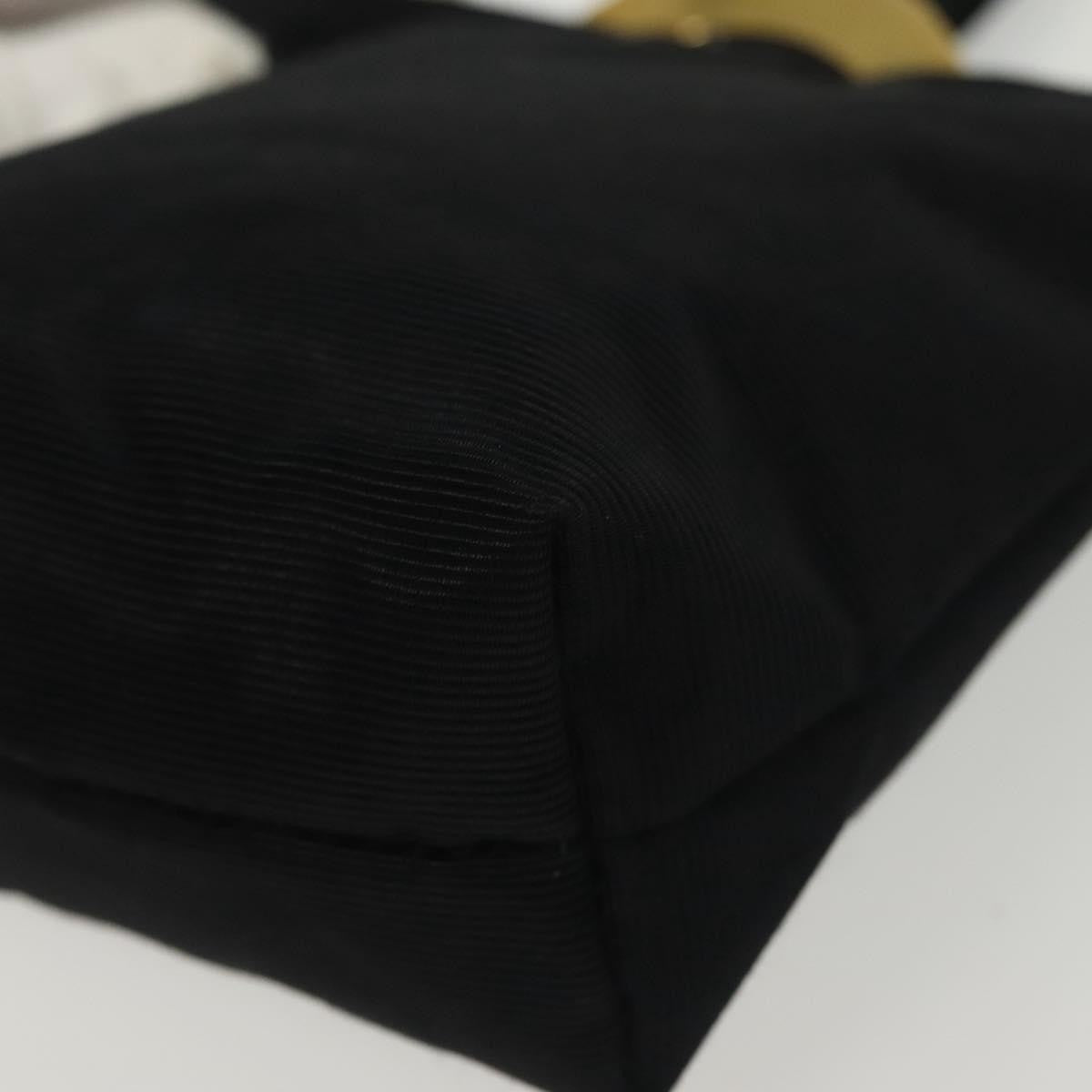 Celine Circle Logo Pouch Nylon Black Nylon Clutche & Pouche Bag (Pre-Owned)