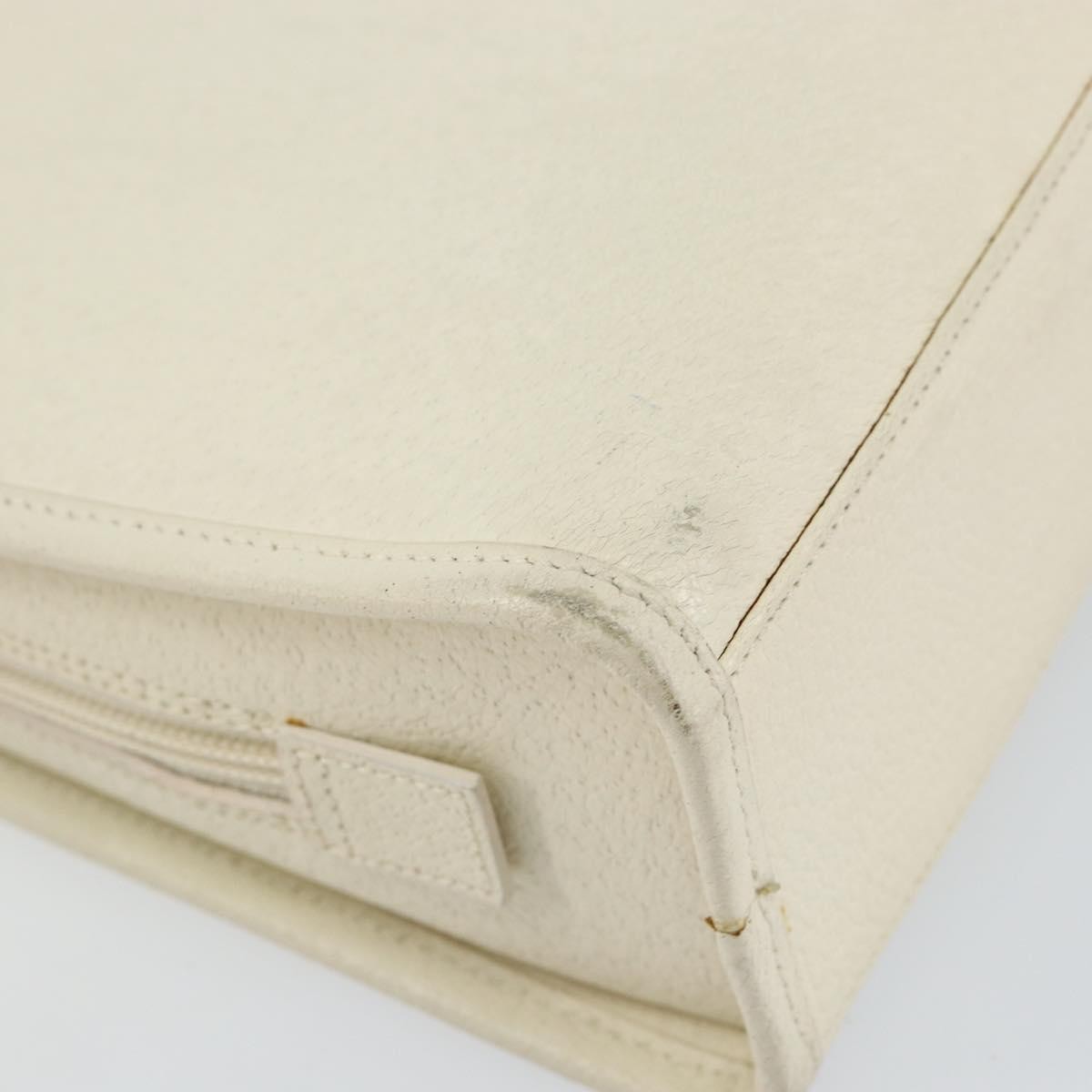 Gucci Jackie Leather White Leather Handbag (Pre-Owned)