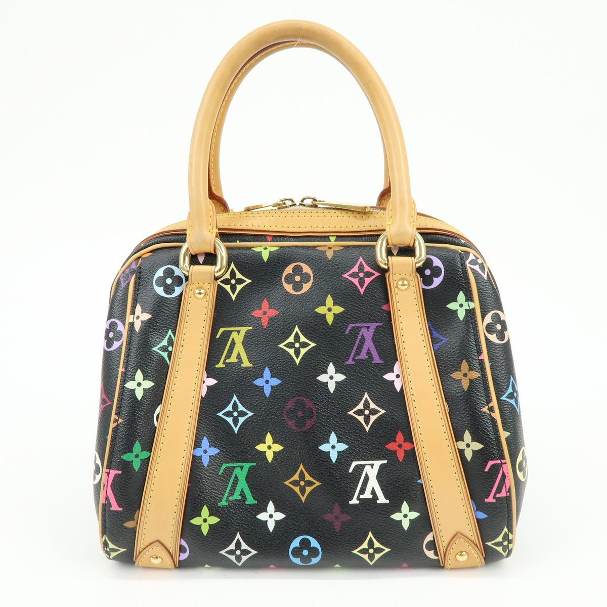 Louis Vuitton Priscilla Monogram Multicolor Black Canvas Handbag (Pre-Owned)