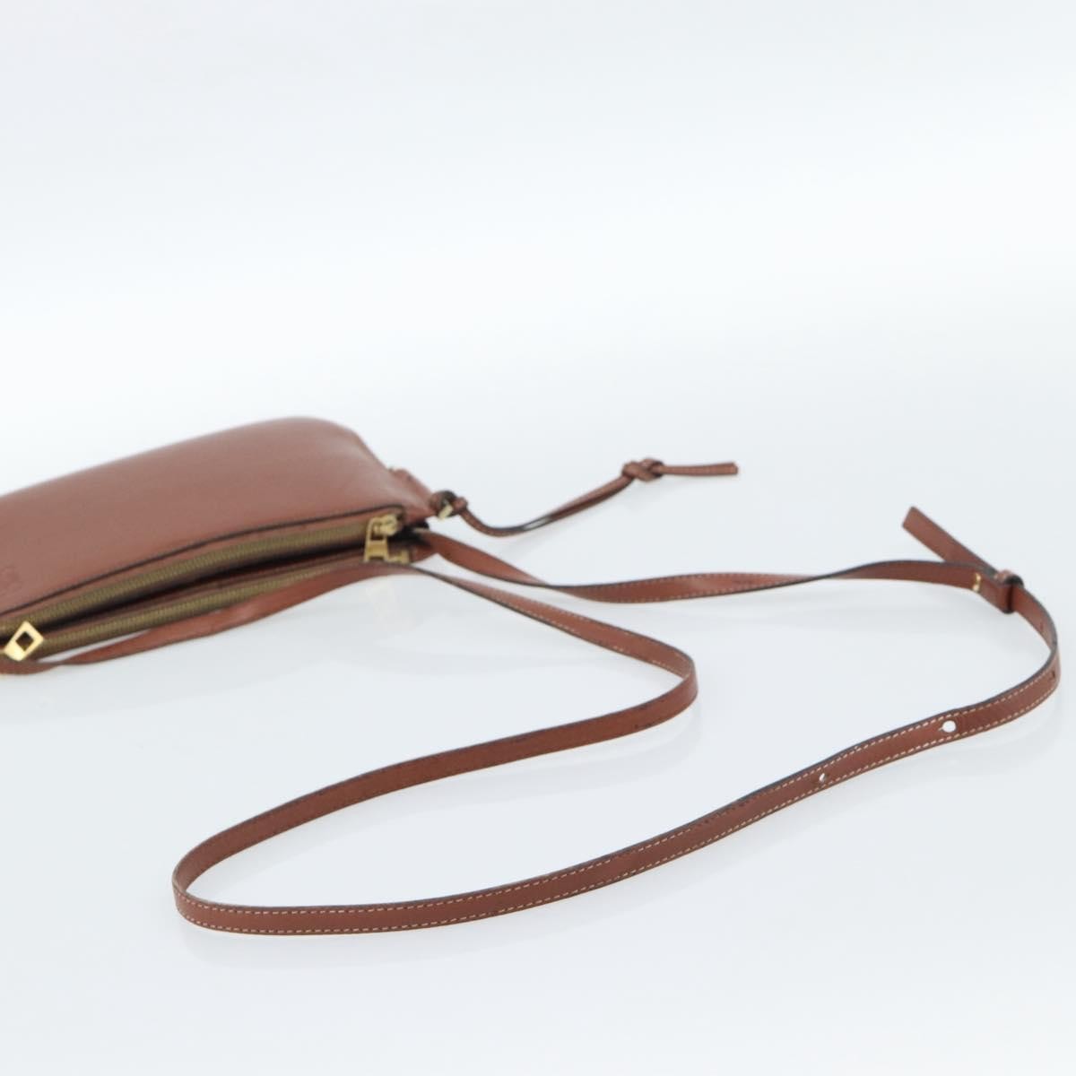Loewe Gate Double Zip Leather Brown Leather Crossbody Bag Bag (Pre-Owned)