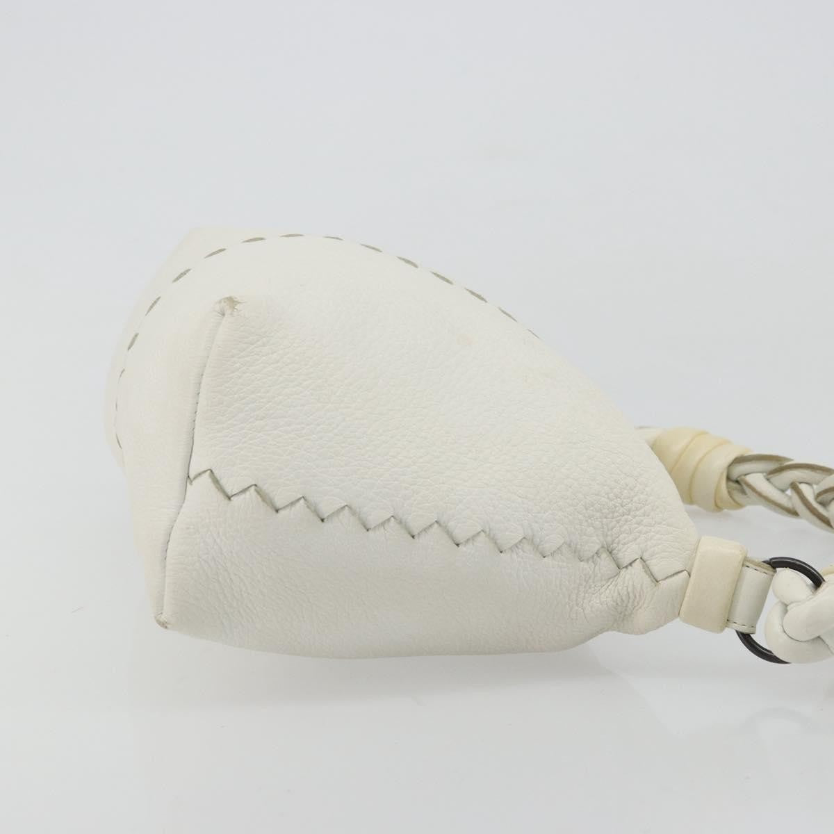 Bottega Veneta Vintage Leather White Leather Handbag (Pre-Owned)