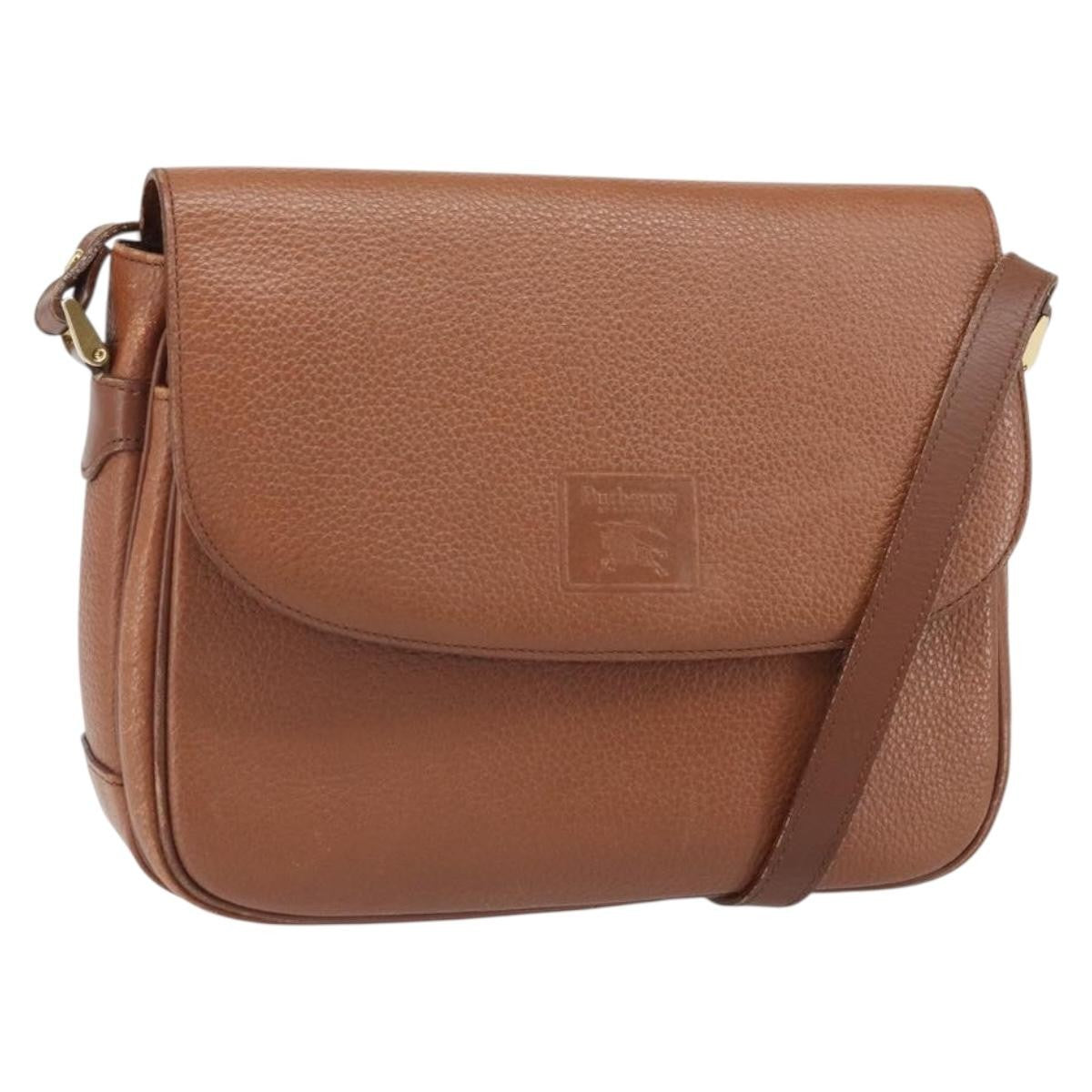 Burberry Vintage Leather Brown Leather Shoulder Bag Bag (Pre-Owned)