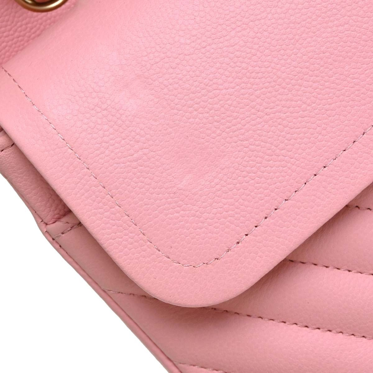 Chanel Shoulder Suede Patchwork Pink Calfskin Shoulder Bag Bag (Pre-Owned)