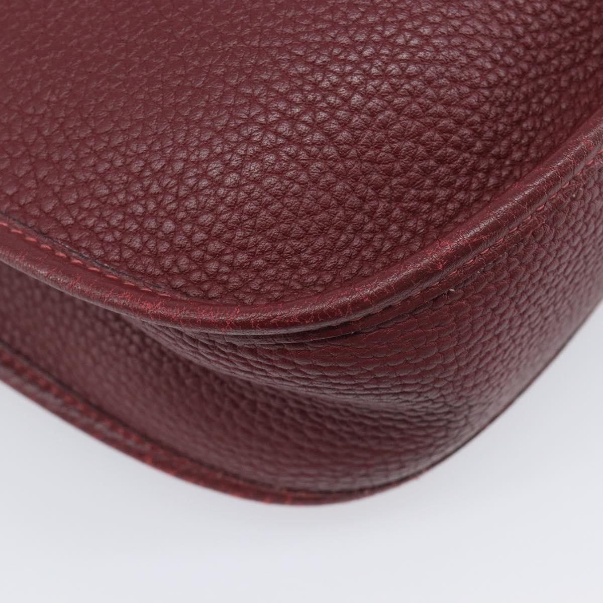 Hermes Evelyne Bag Gen I Chamonix Burgundy Leather Handbag (Pre-Owned)