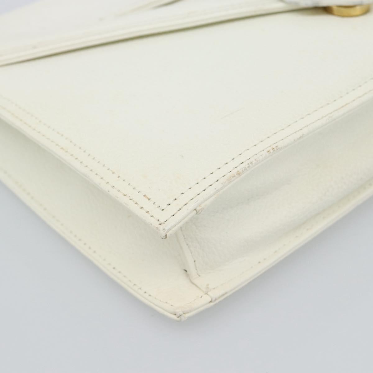 Saint Laurent Vintage Leather White Leather Clutche & Pouche Bag (Pre-Owned)