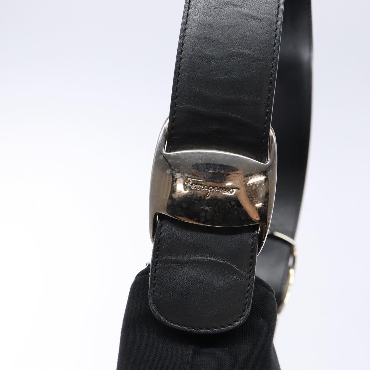Salvatore Ferragamo Vala Canvas Black Canvas Bag (Pre-Owned)