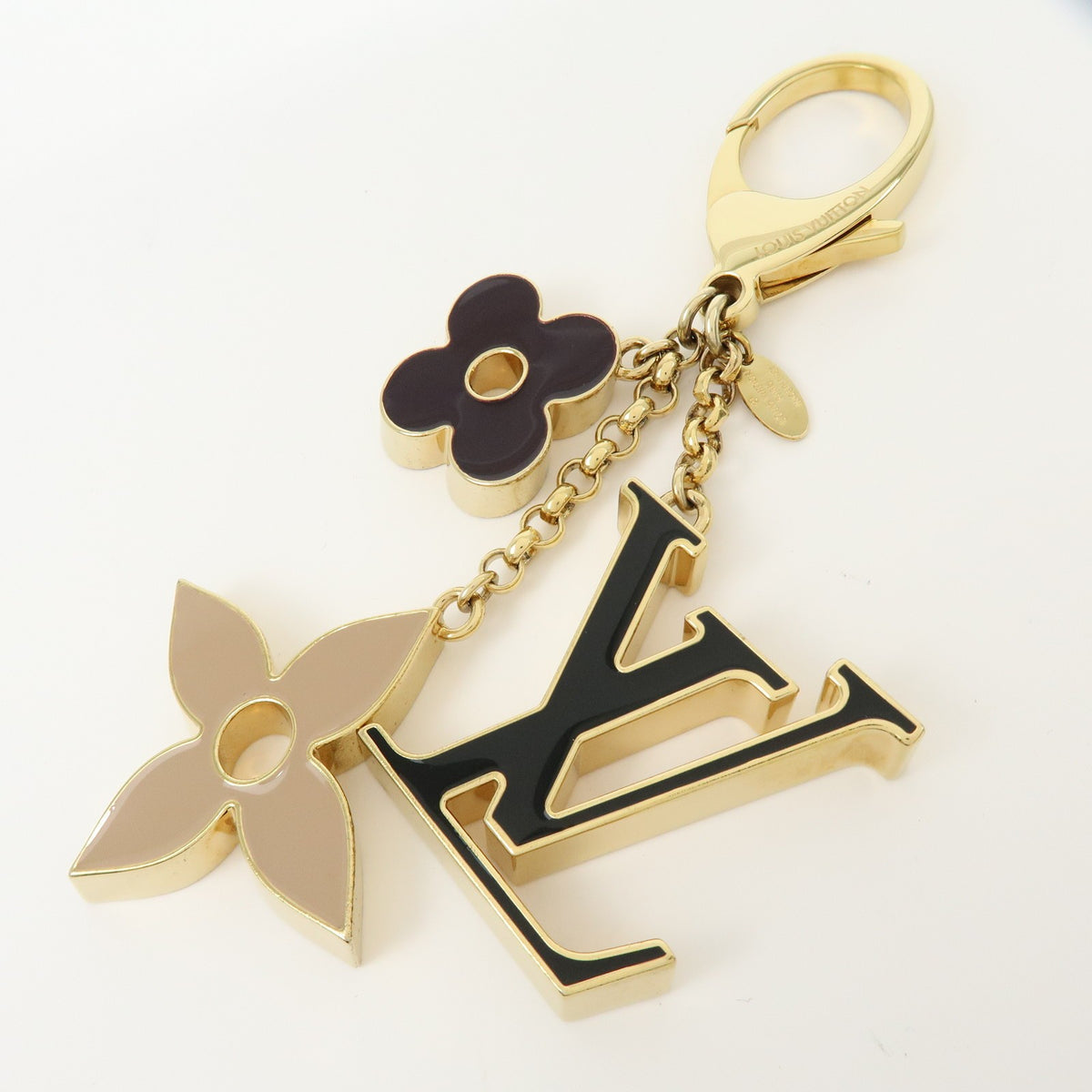 Louis Vuitton Fleur De Monogram Bag Charm Metal Gold Metal Charms And Keychains Accessory (Pre-Owned)