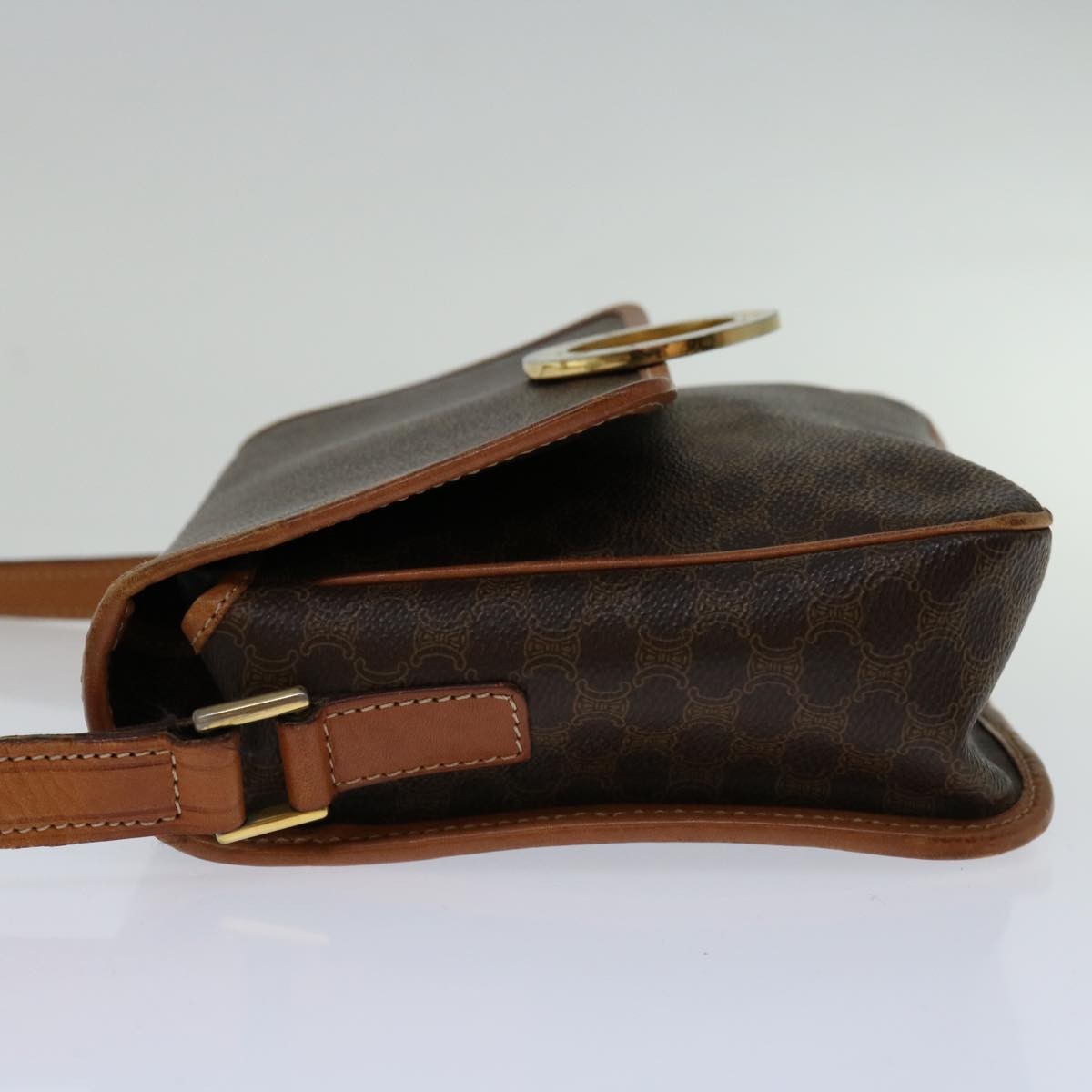 Celine Circle Logo Canvas Brown Pvc Shoulder Bag Bag (Pre-Owned)