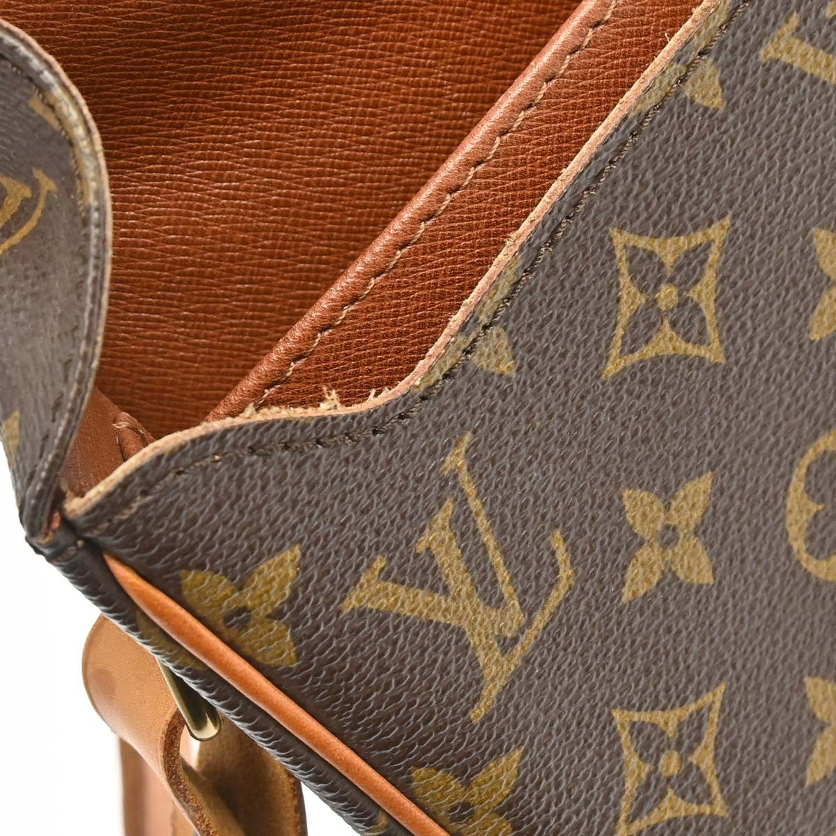 Louis Vuitton Cartouchiere Monogram Canvas Brown Canvas Handbag (Pre-Owned)