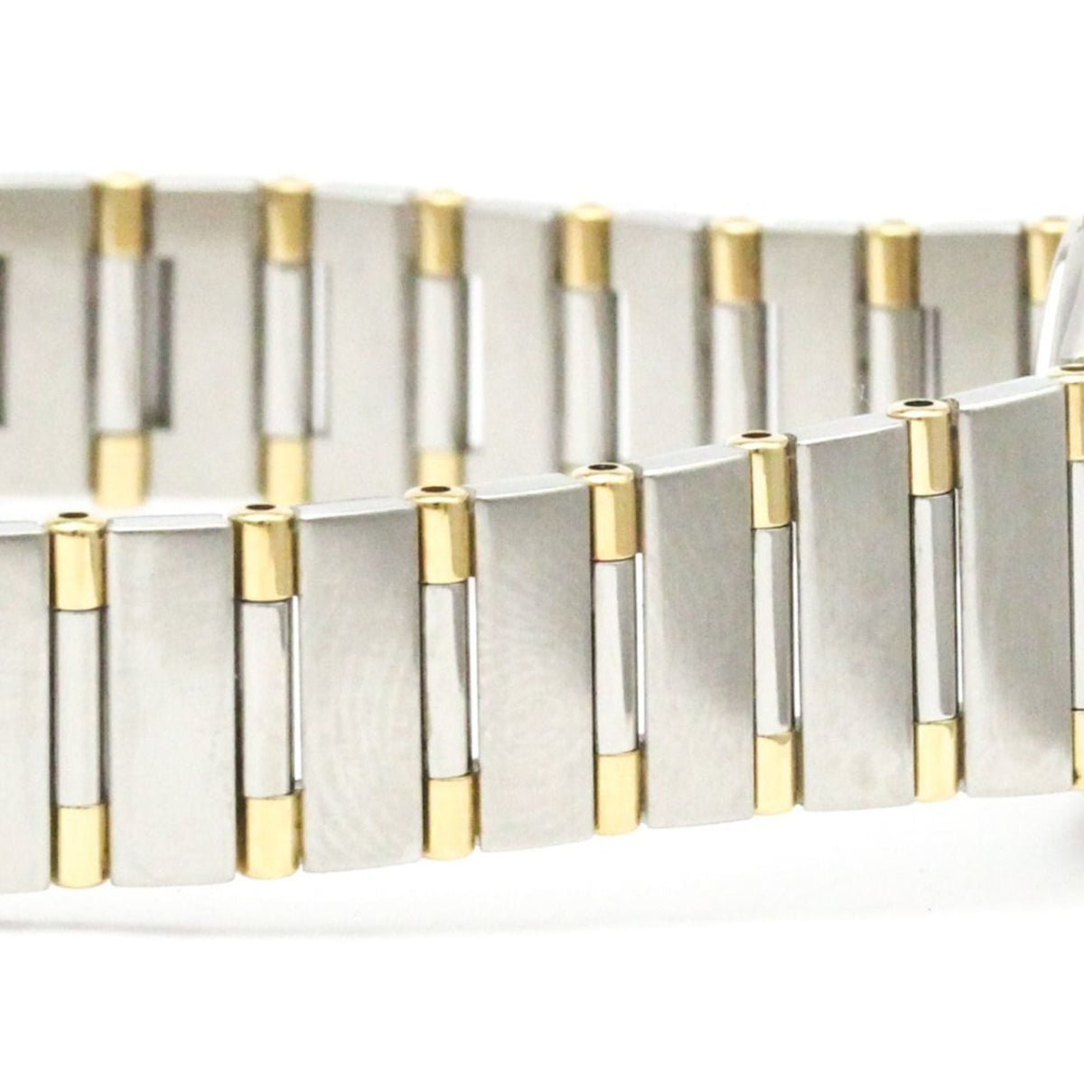 Omega Constellation Quartz Stainless Steel And Yellow Gold With Diamond Bezel And Markers And Mother Of Pearl Watch (Pre-Owned)