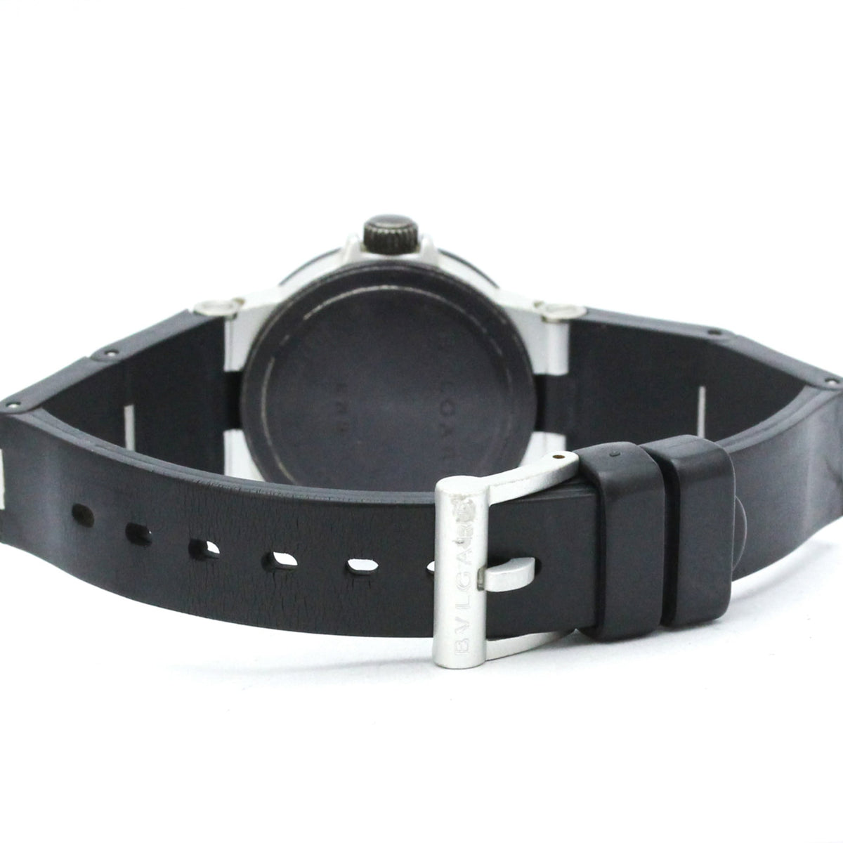 Bvlgari Diagono Quartz Aluminum And Rubber Watch (Pre-Owned)