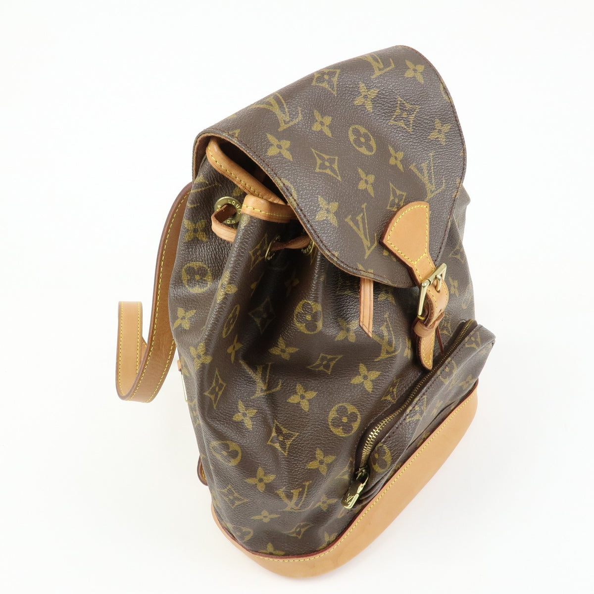 Louis Vuitton Vintage Montsouris Monogram Canvas Brown Canvas Backpack Bag (Pre-Owned)