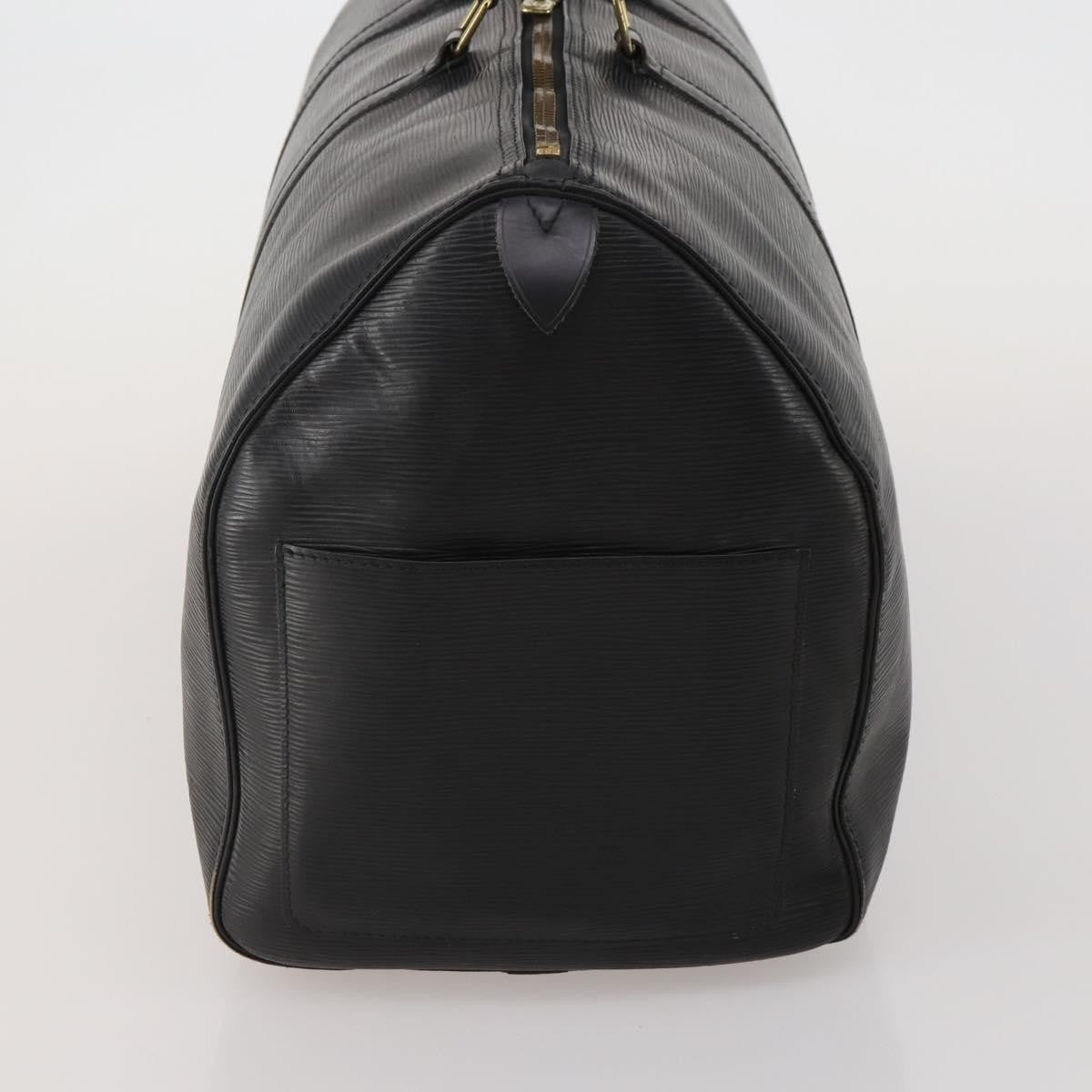 Louis Vuitton Keepall Epi Leather Black Leather Travel Bag Bag (Pre-Owned)