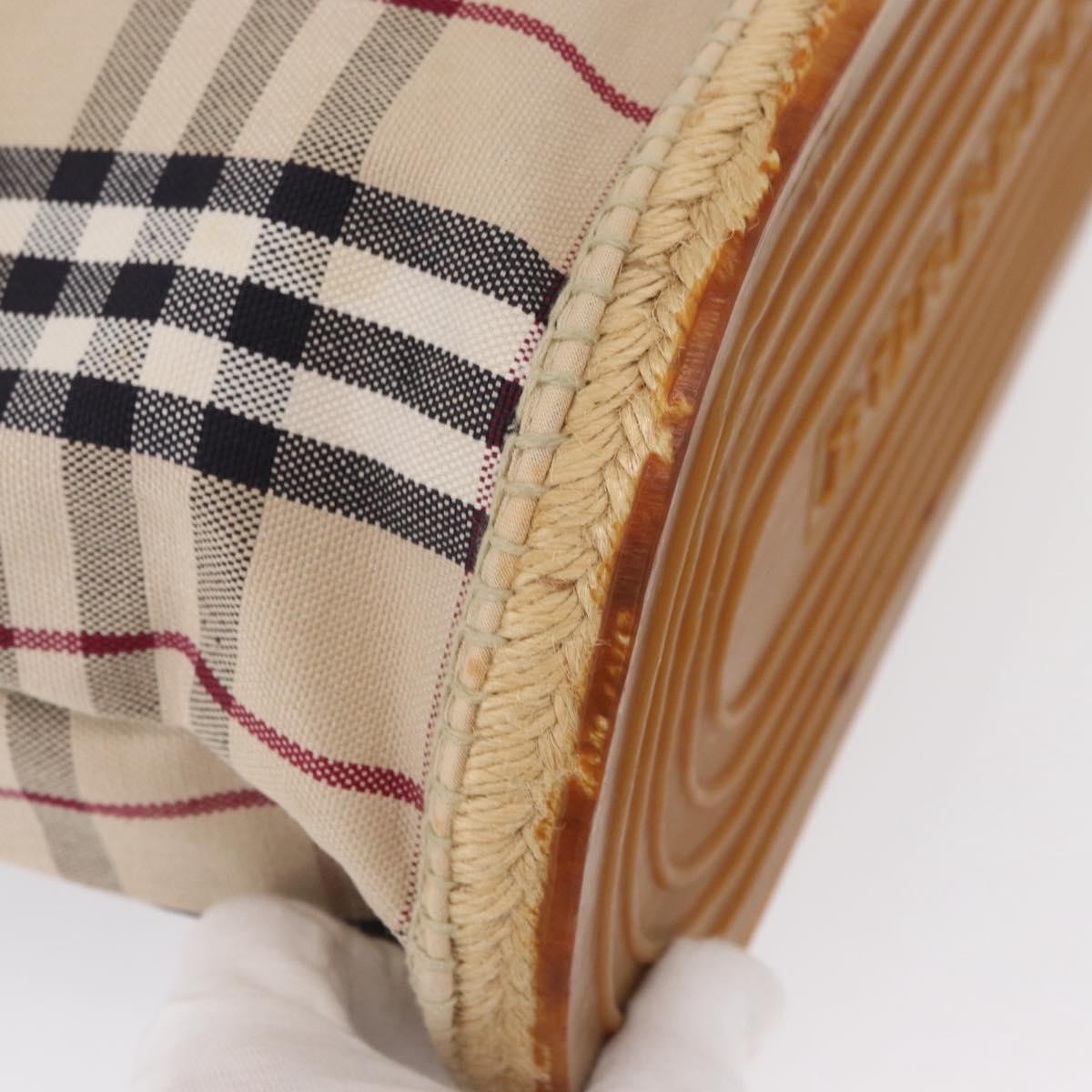 Burberry Nova Check Tote Canvas Check Pattern Beige Canvas Tote Bag Bag (Pre-Owned)