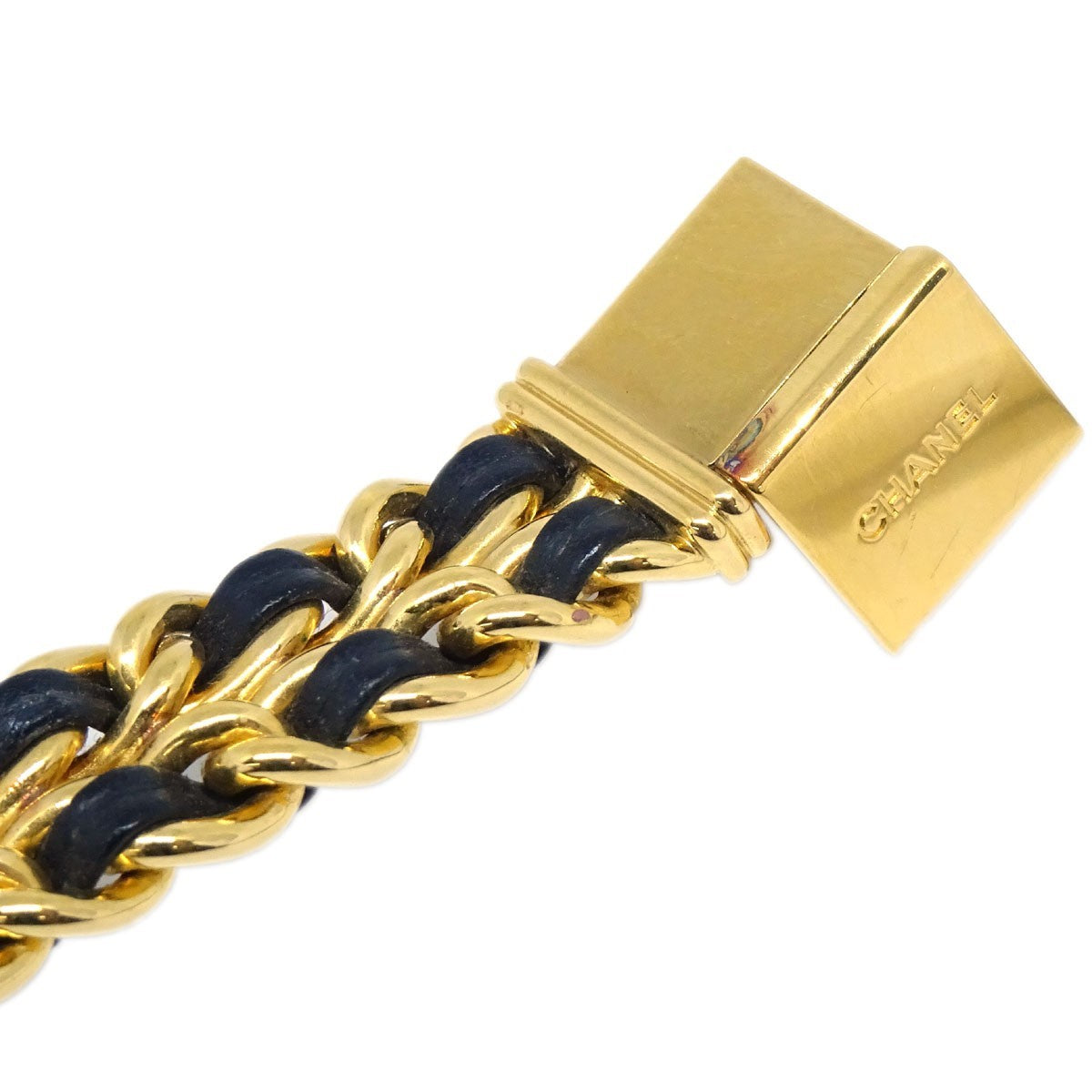 Chanel Premiere Rock Quartz Plated Metal And Leather Watch (Pre-Owned)