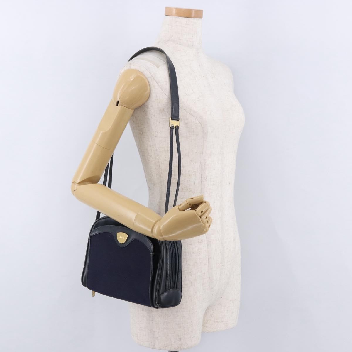 Gucci Micro Gg Canvas Canvas Navy Canvas Shoulder Bag Bag (Pre-Owned)