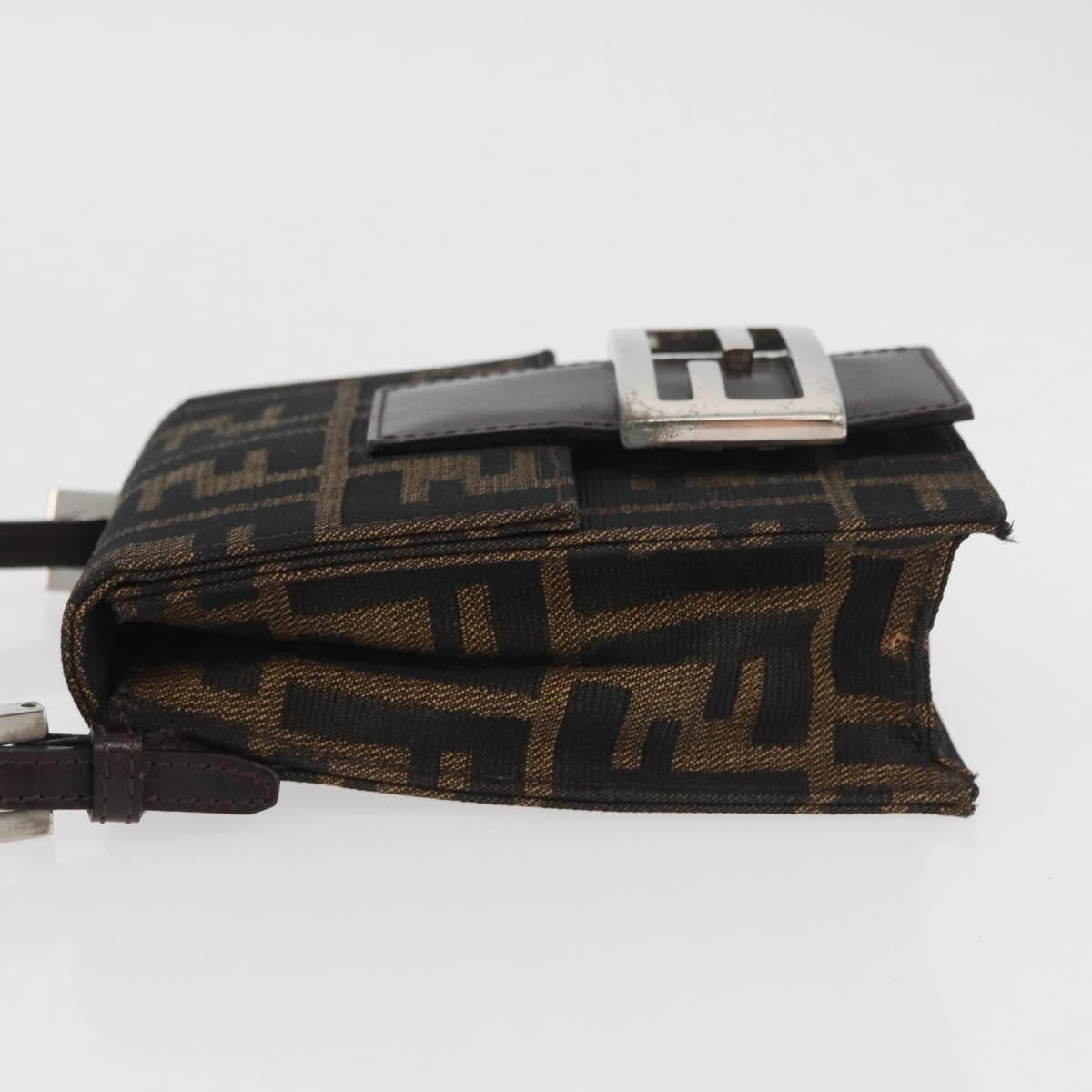 Fendi Baguette Zucca Canvas Brown Canvas Handbag (Pre-Owned)