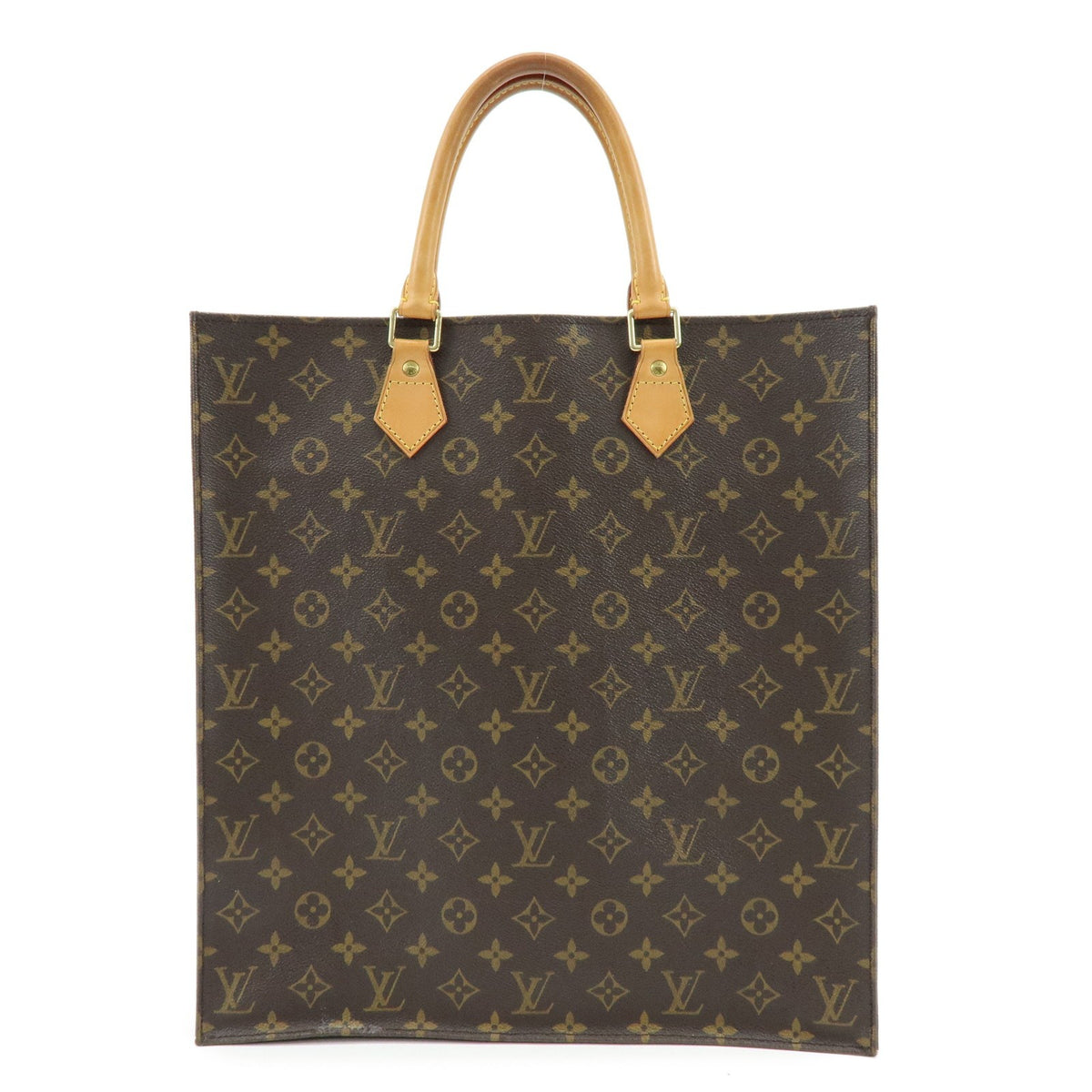 Louis Vuitton Vintage Sac Plat Monogram Canvas Brown Canvas Handbag (Pre-Owned)