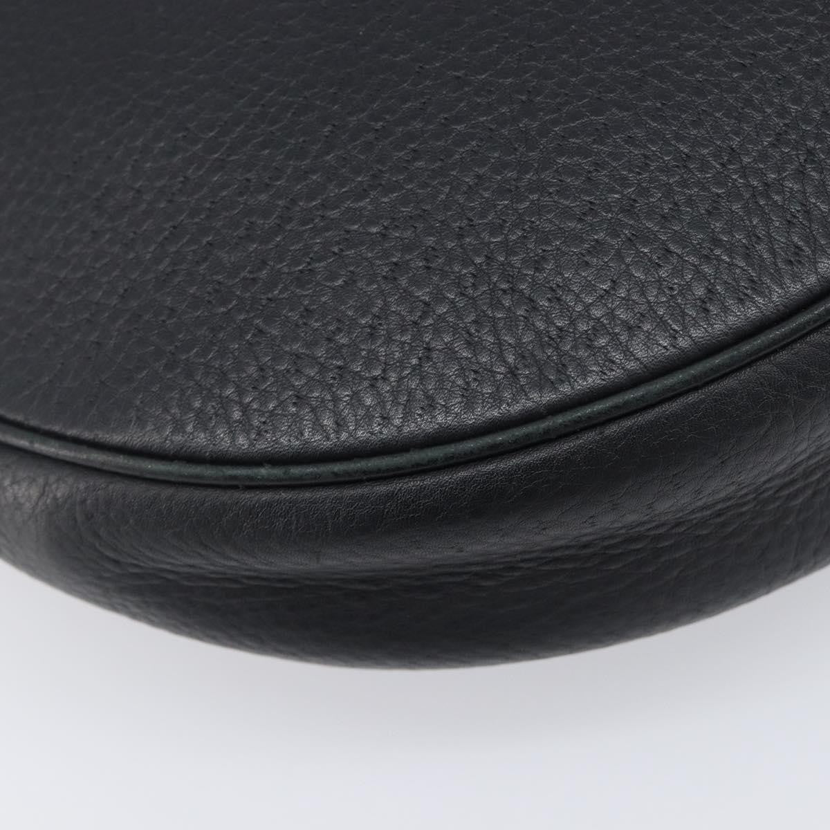 Salvatore Ferragamo Gancini Leather Black Leather Crossbody Bag Bag (Pre-Owned)