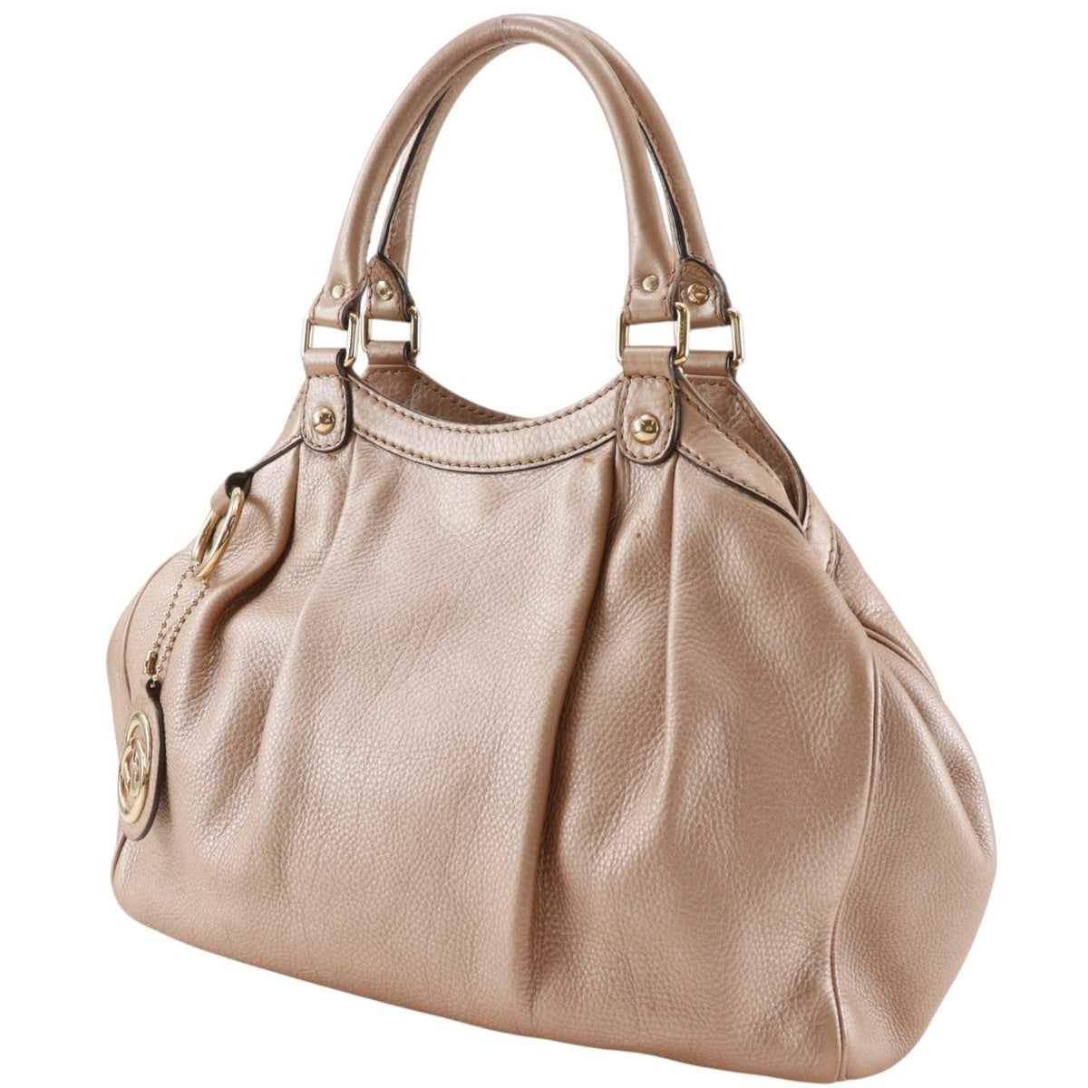 Gucci Sukey Leather Metallic Leather Tote Bag Bag (Pre-Owned)
