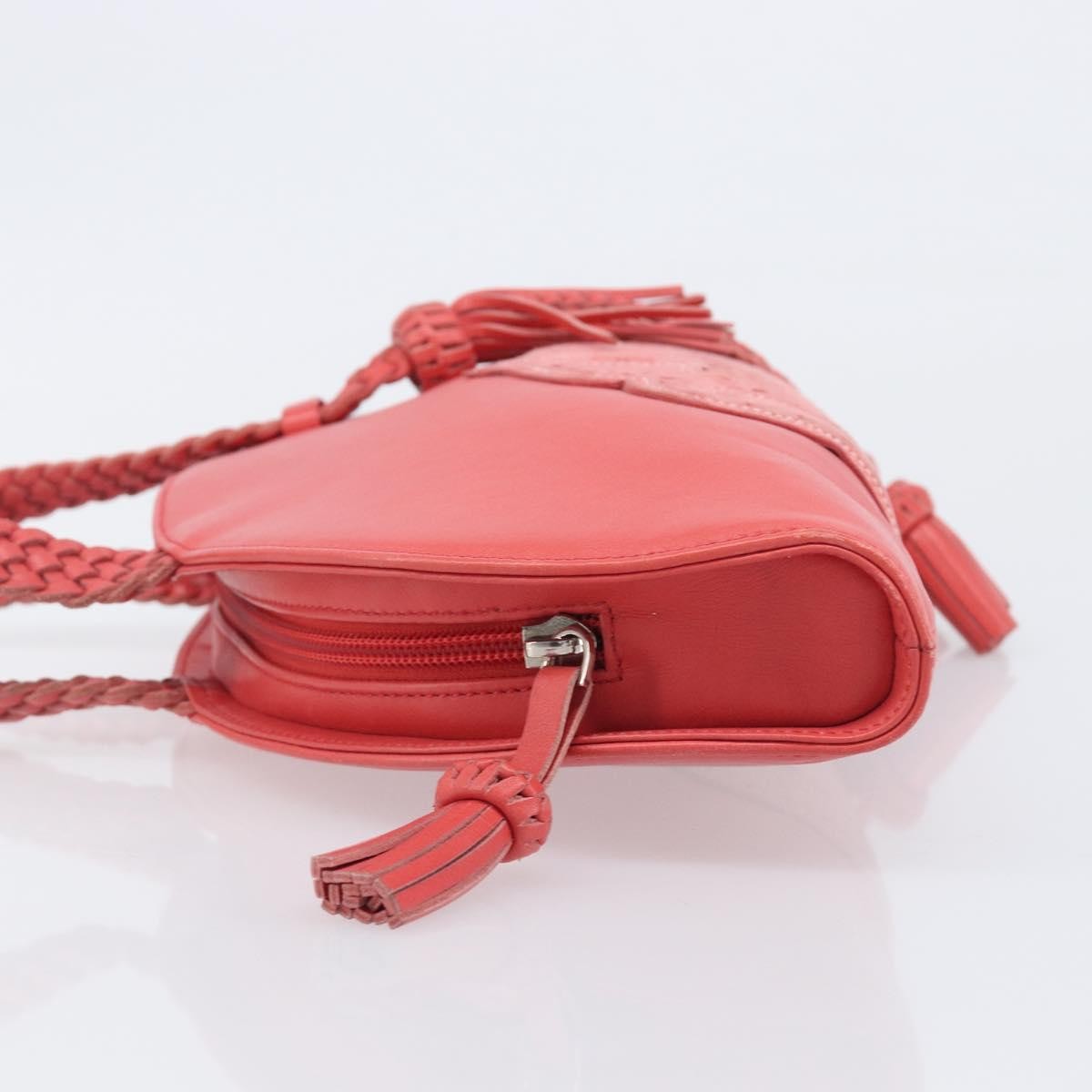 Loewe Shoulder Bag Leather Pink Leather Shoulder Bag Bag (Pre-Owned)