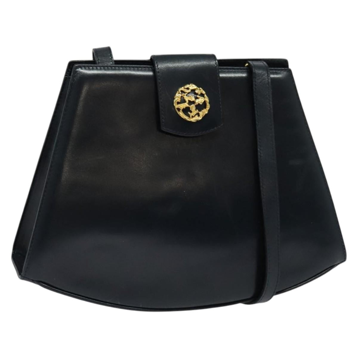 Salvatore Ferragamo Shoulder Leather Navy Leather Shoulder Bag Bag (Pre-Owned)