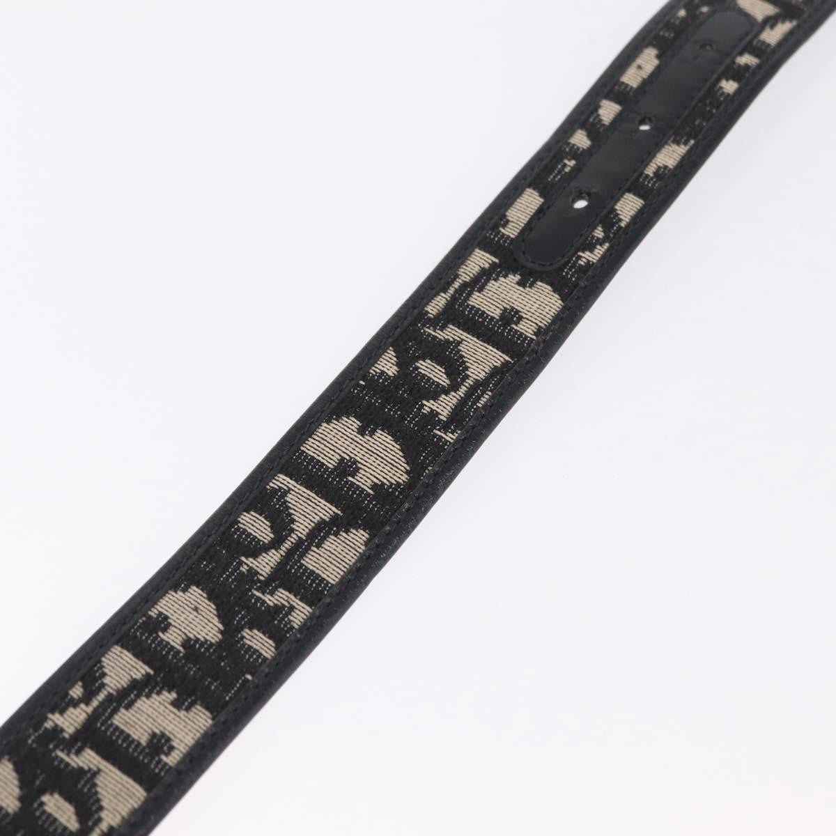 Christian Dior D Buckle Belt Canvas And Leather Navy Canvas Belts Accessory (Pre-Owned)
