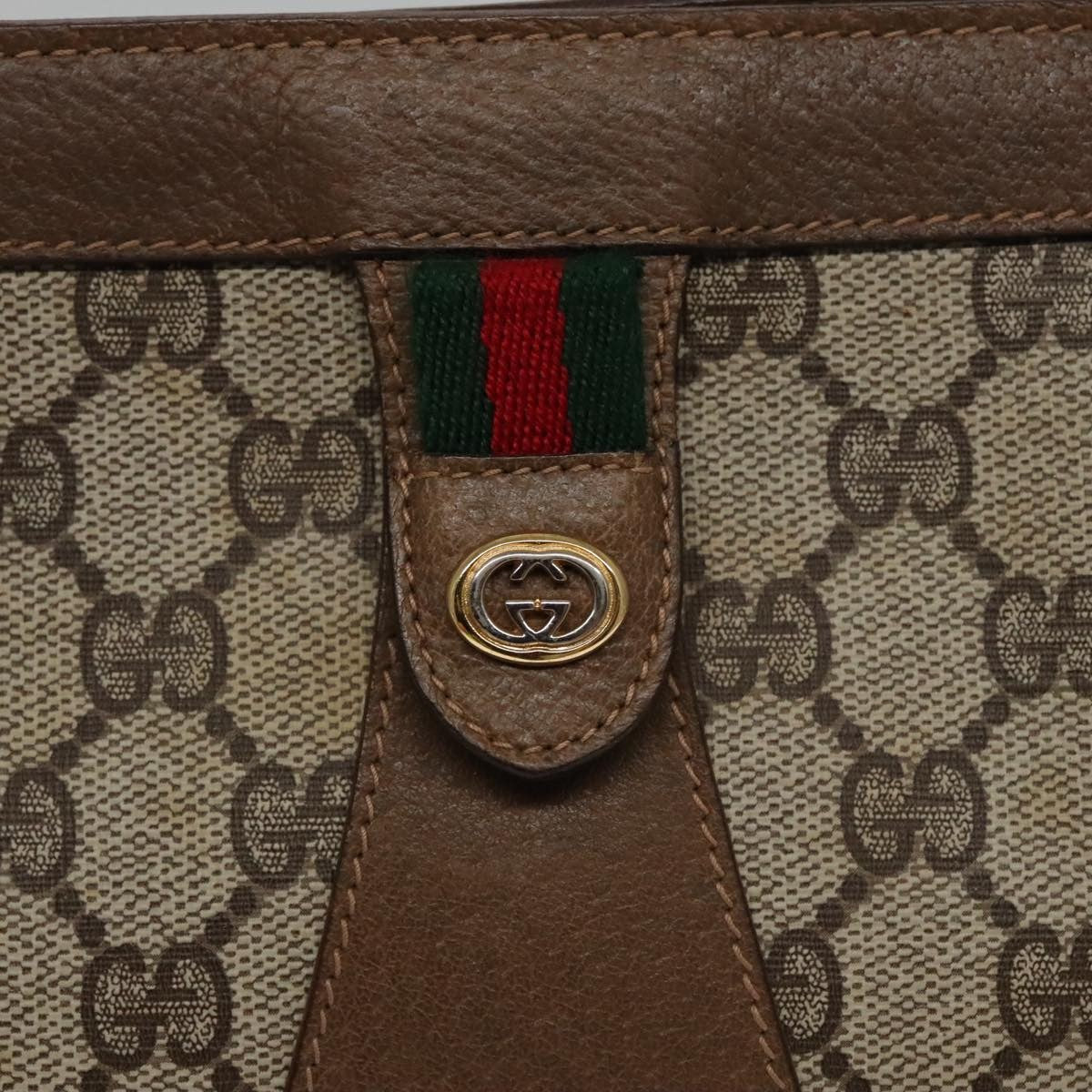 Gucci Sherry Line Canvas Beige Canvas Clutche & Pouche Bag (Pre-Owned)