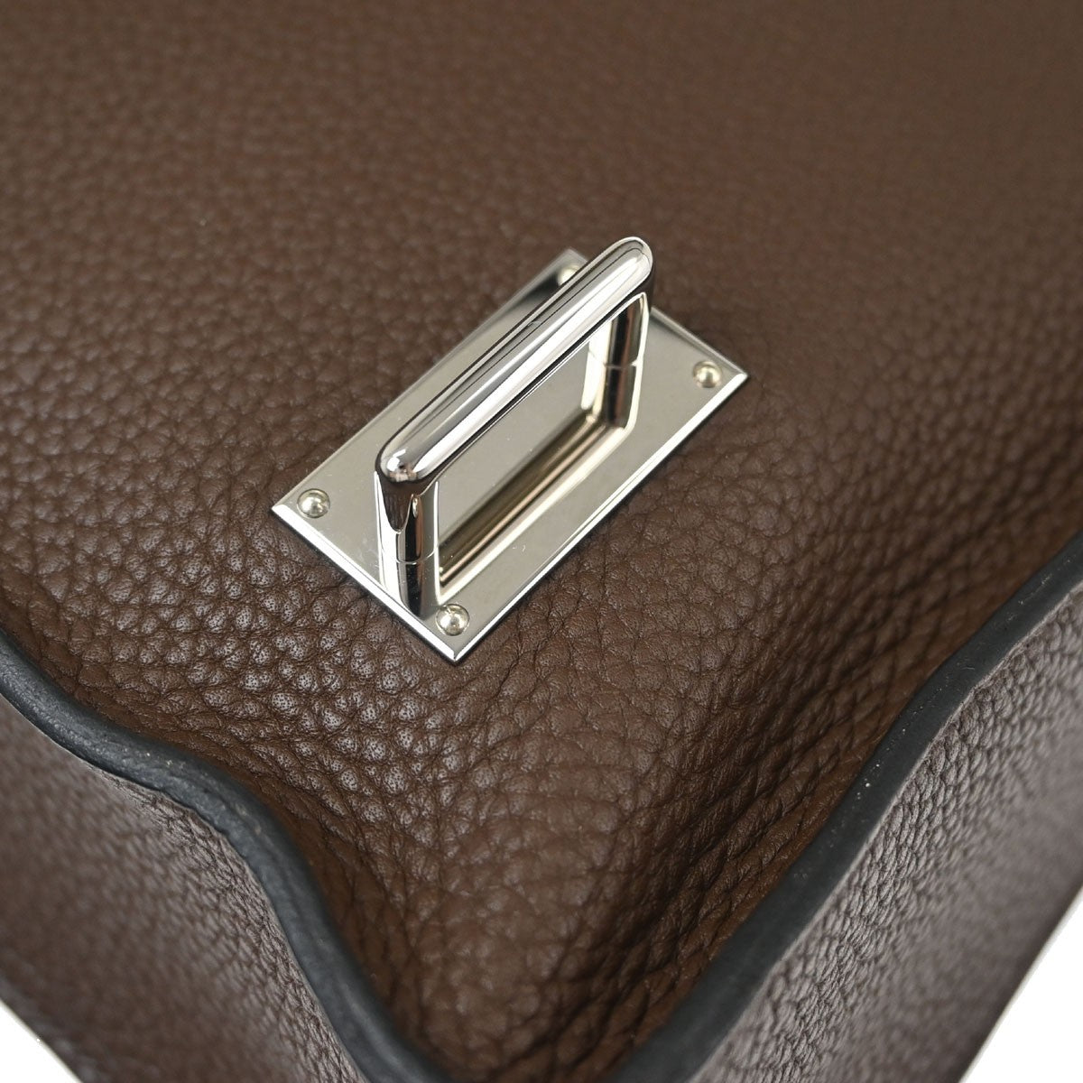Hermes Steve Caporal Clemence Brown Calfskin Shoulder Bag Bag (Pre-Owned)