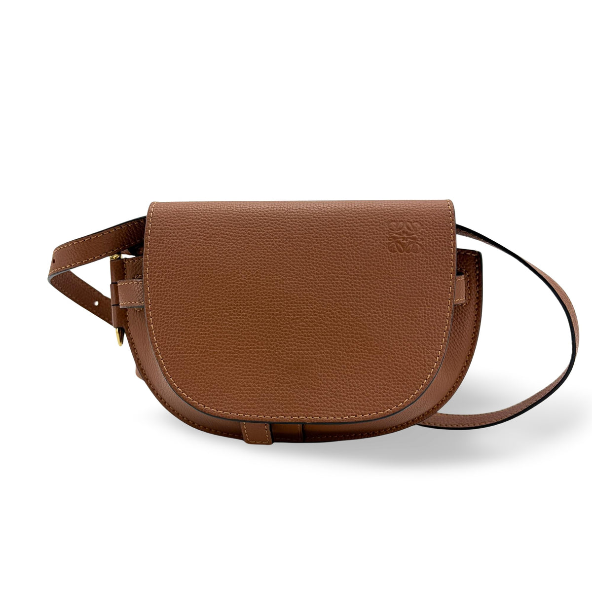 Loewe Gate Leather Brown Leather Shoulder Bag Bag (Pre-Owned)