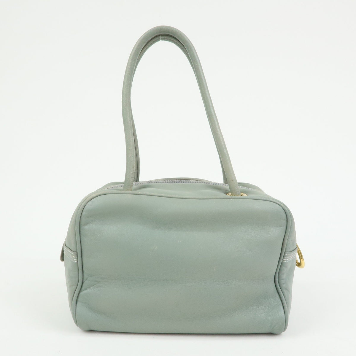 Loewe Anagram Leather Blue Leather Tote Bag Bag (Pre-Owned)