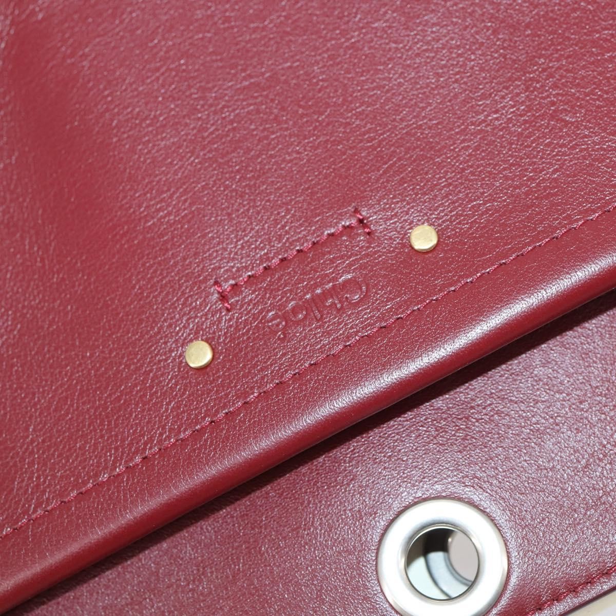 Chloe Roy Leather Burgundy Leather Bag (Pre-Owned)