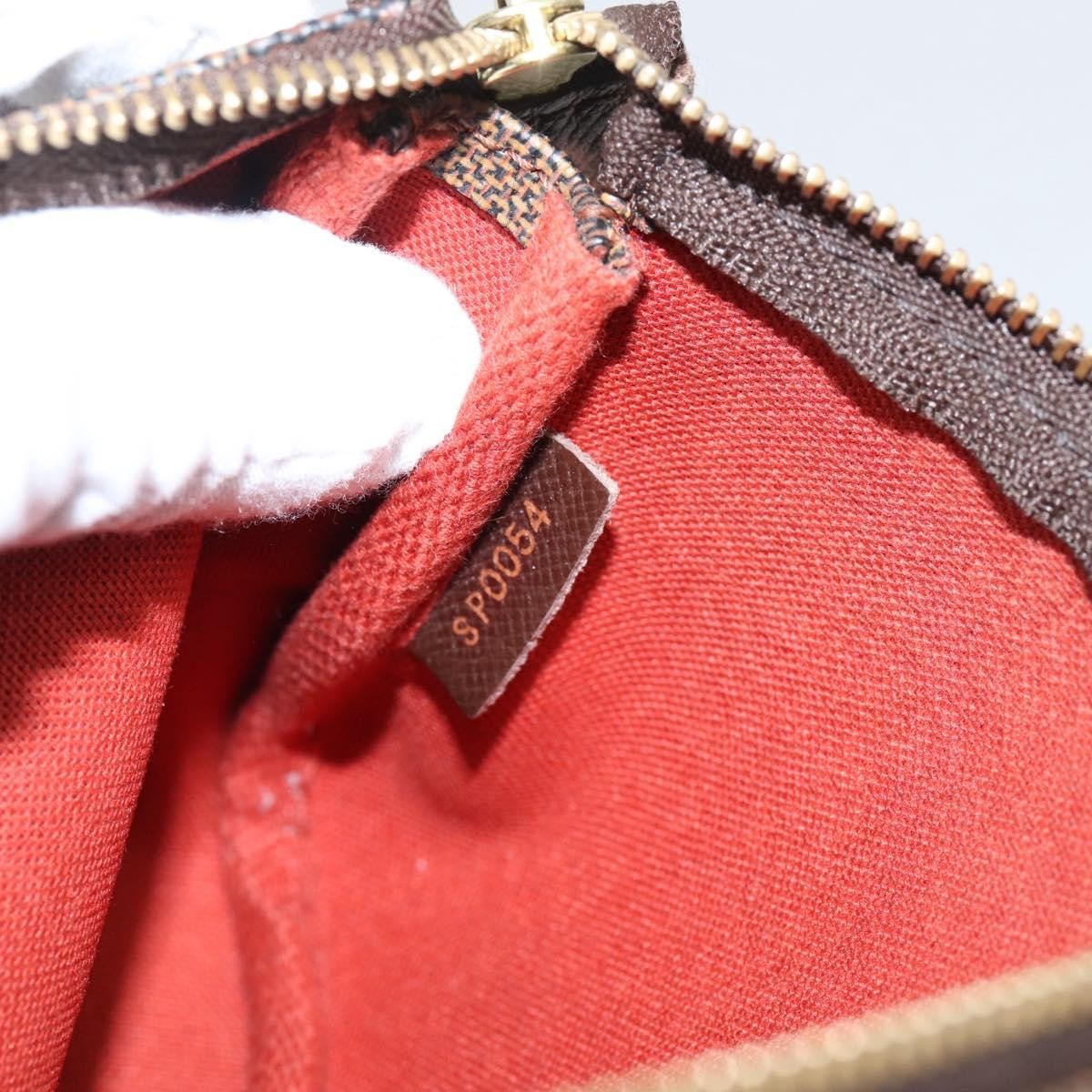 Louis Vuitton Mini Pochette Accessoires Damier Canvas Brown Canvas Clutche & Pouche Bag (Pre-Owned)