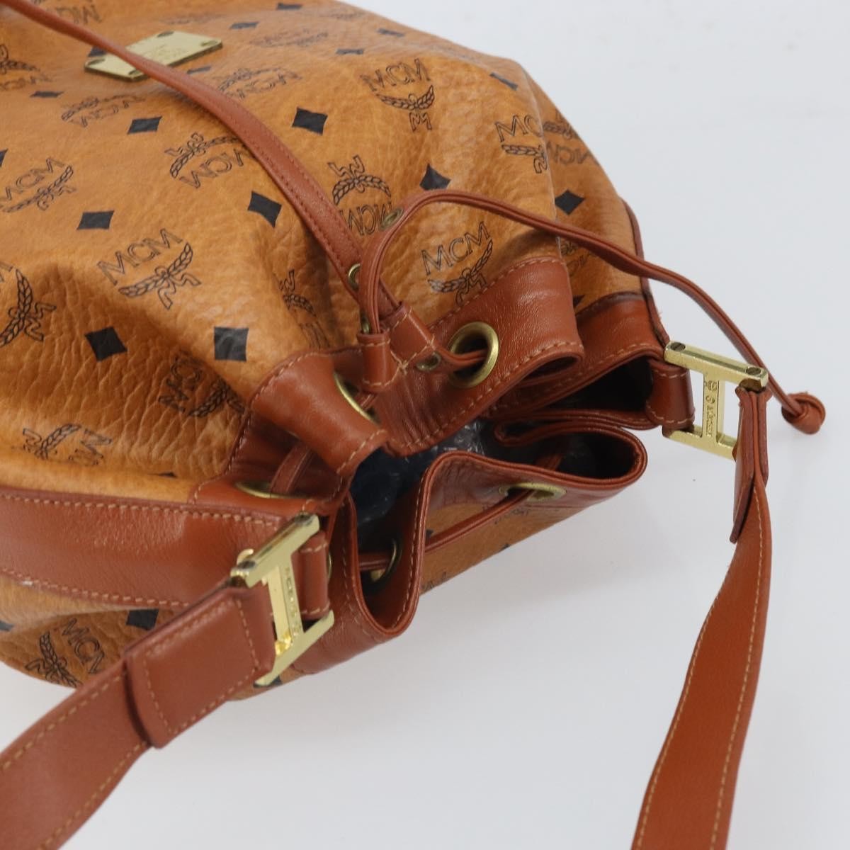 MCM Visetos Pvc Brown Pvc Shoulder Bag Bag (Pre-Owned)