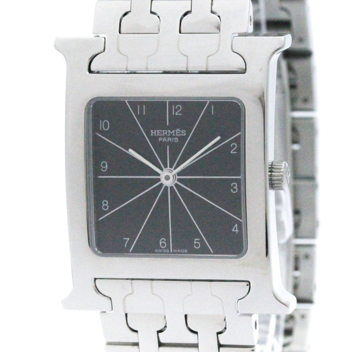 Hermes Heure H Quartz Stainless Steel Watch (Pre-Owned)